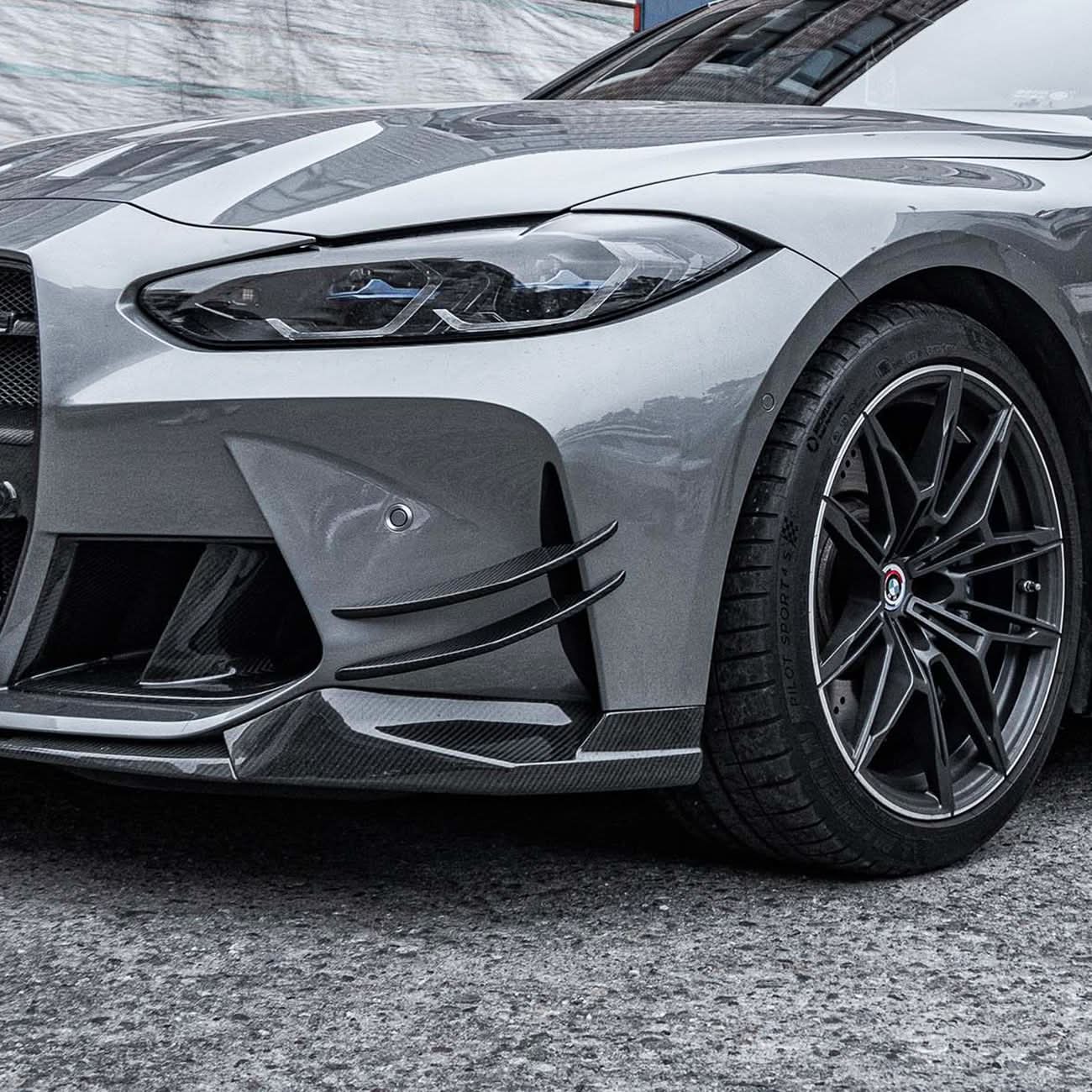 AC Style Pre-Preg Carbon Fibre Front Canards for BMW G80 M3 G82 G83 M4 21-Present
