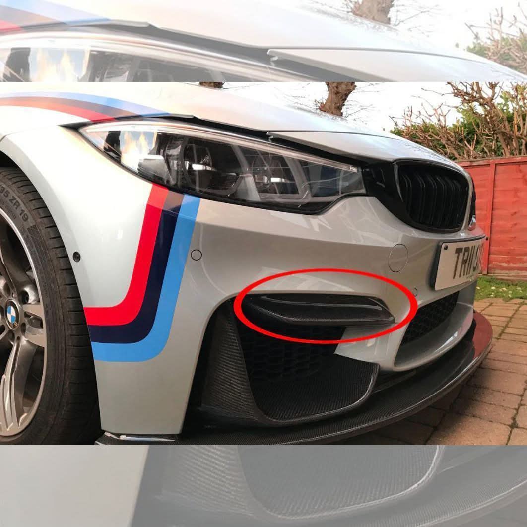Competition Style Carbon Fibre Front Bumper Trims for BMW F80 M3 F82 F83 M4 14-20
