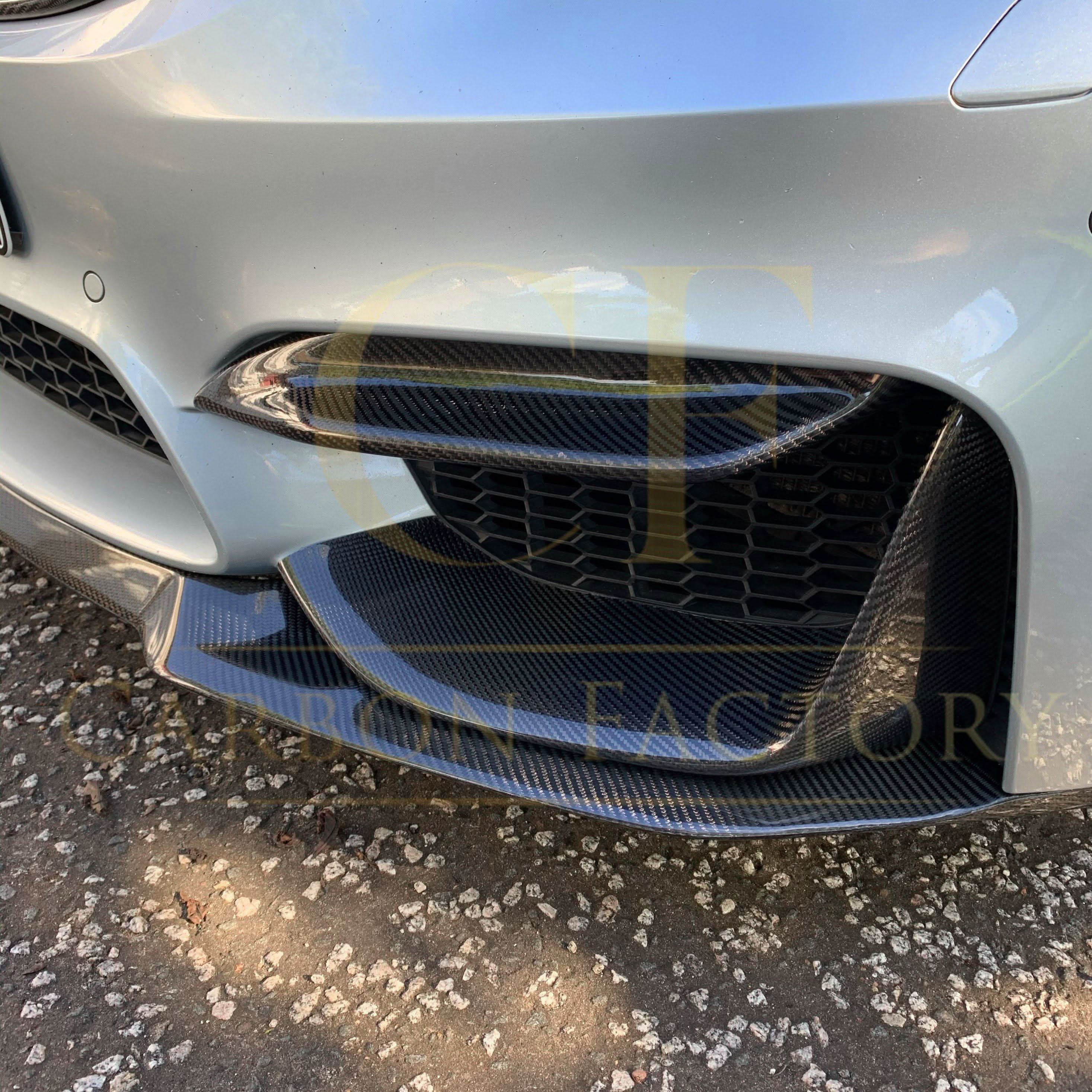 Competition Style Carbon Fibre Front Bumper Trims for BMW F80 M3 F82 F83 M4 14-20