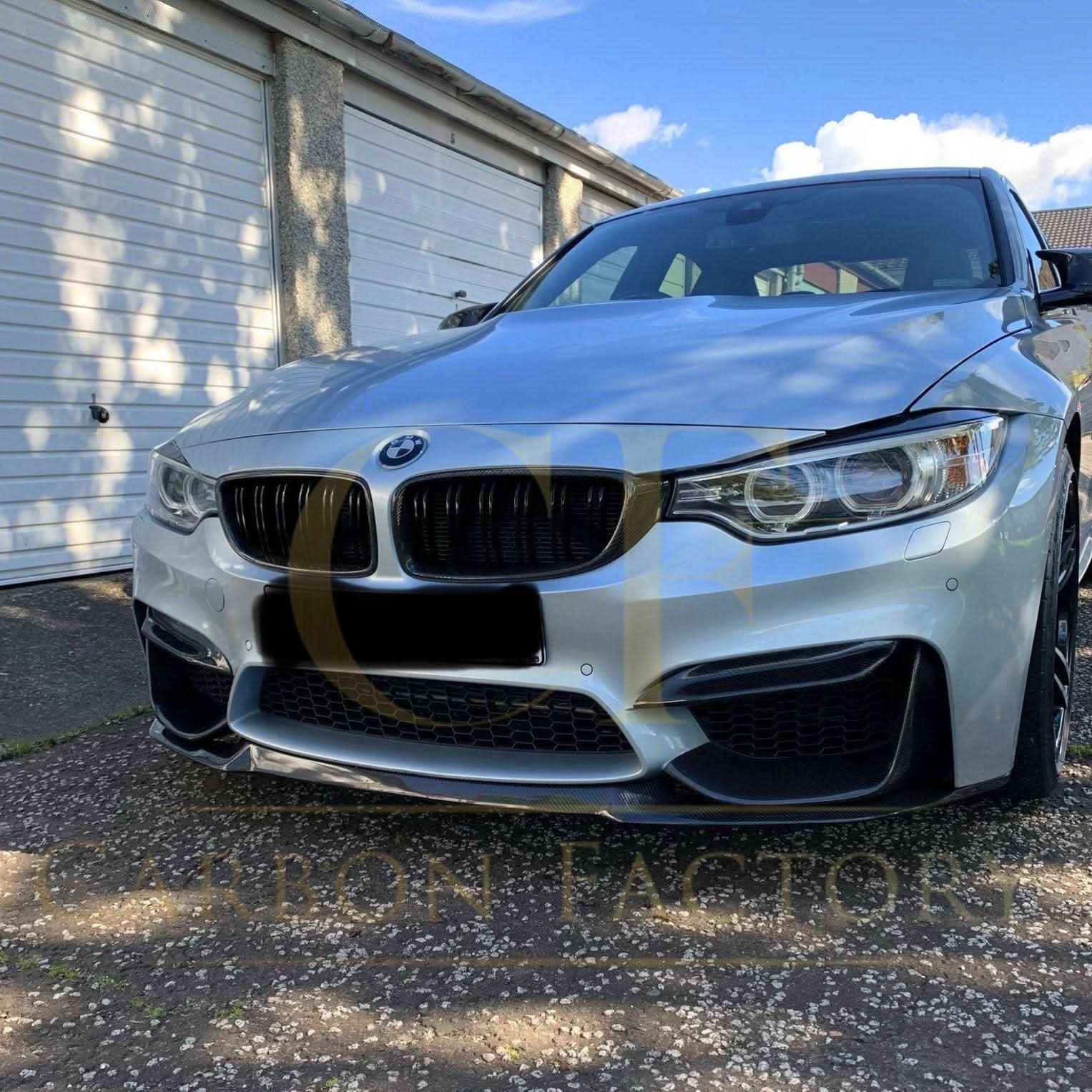 Competition Style Carbon Fibre Front Bumper Trims for BMW F80 M3 F82 F83 M4 14-20