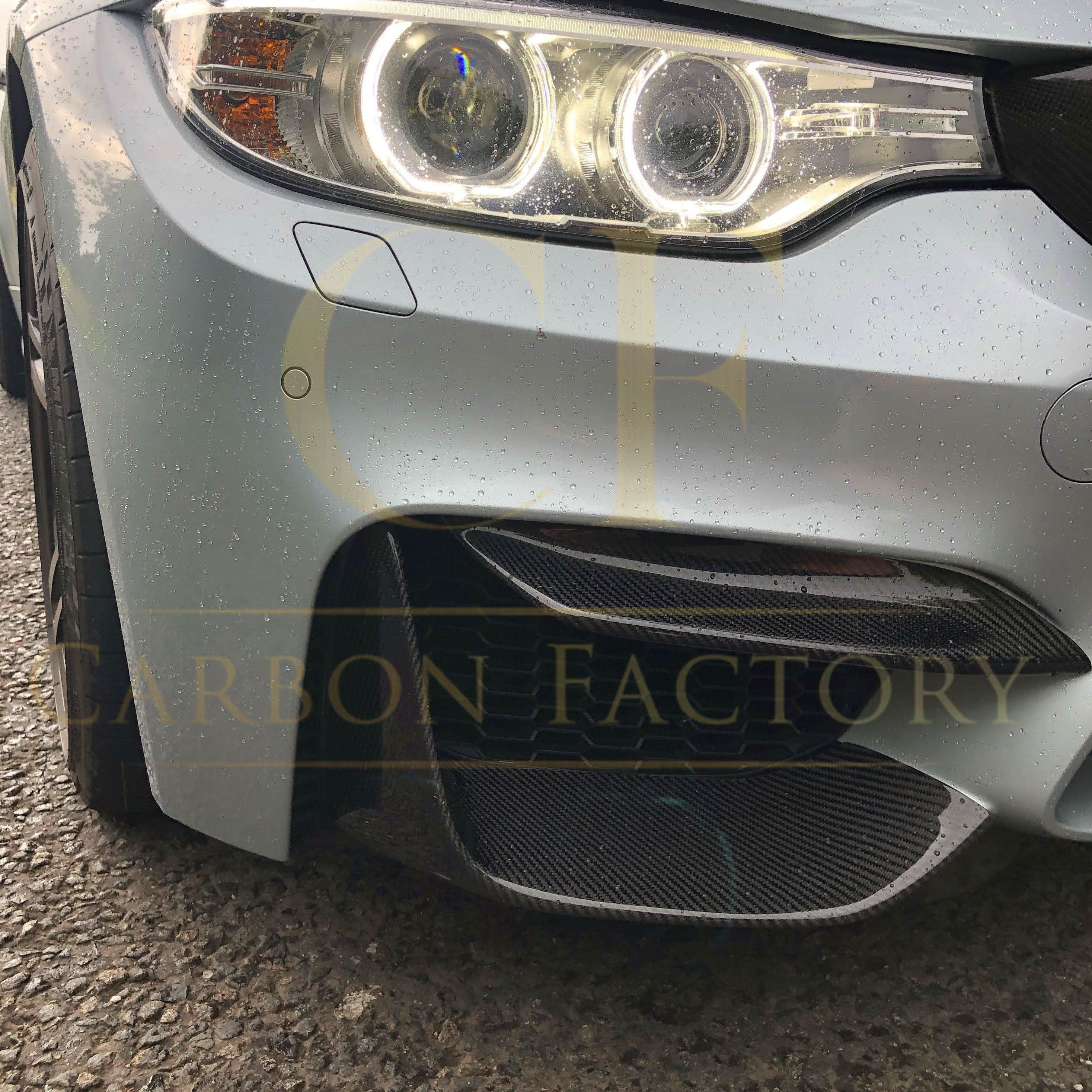 Competition Style Carbon Fibre Front Bumper Trims for BMW F80 M3 F82 F83 M4 14-20