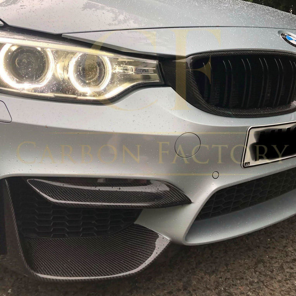Competition Style Carbon Fibre Front Bumper Trims for BMW F80 M3 F82 F83 M4 14-20