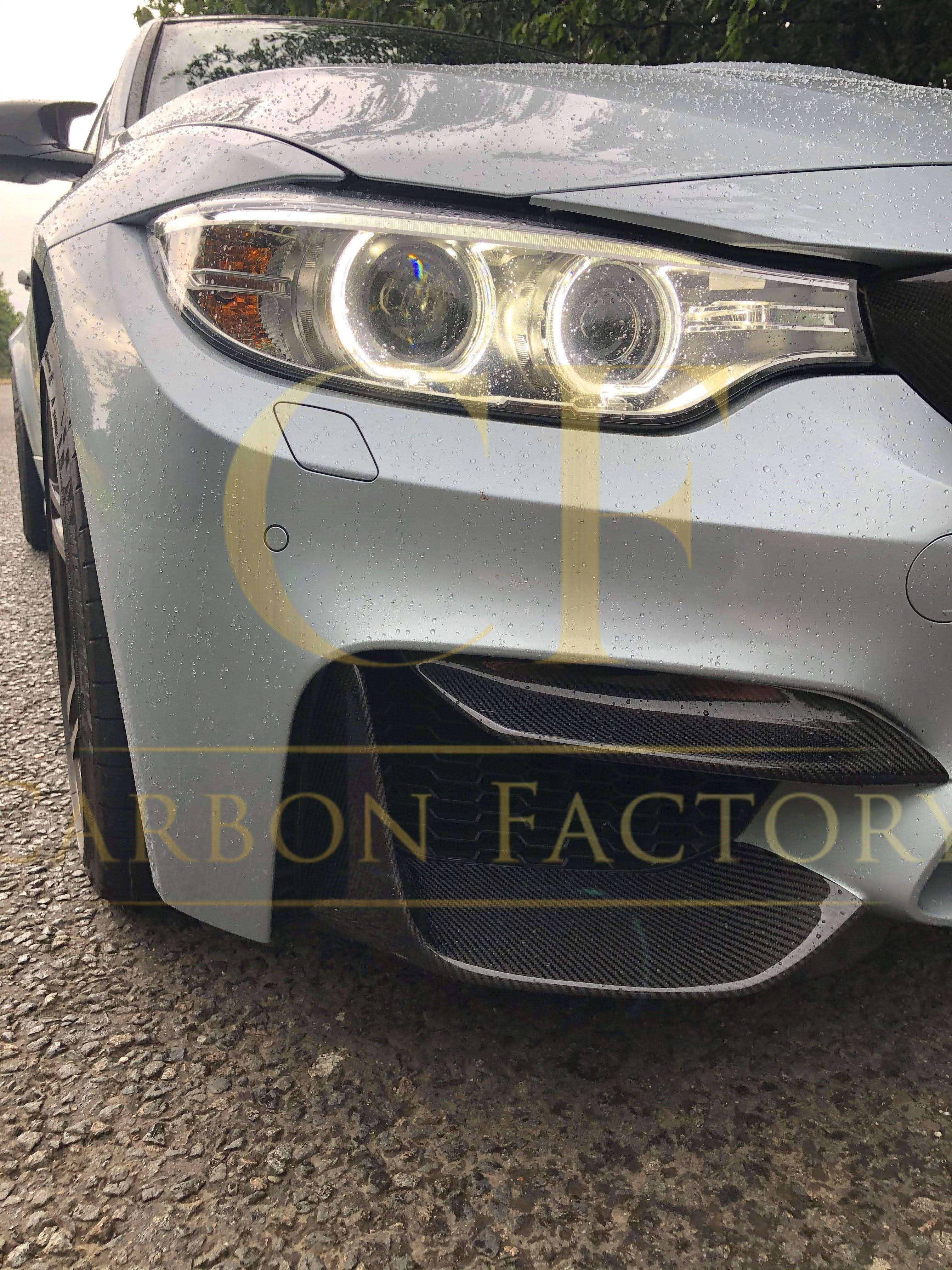 Competition Style Carbon Fibre Front Bumper Trims for BMW F80 M3 F82 F83 M4 14-20