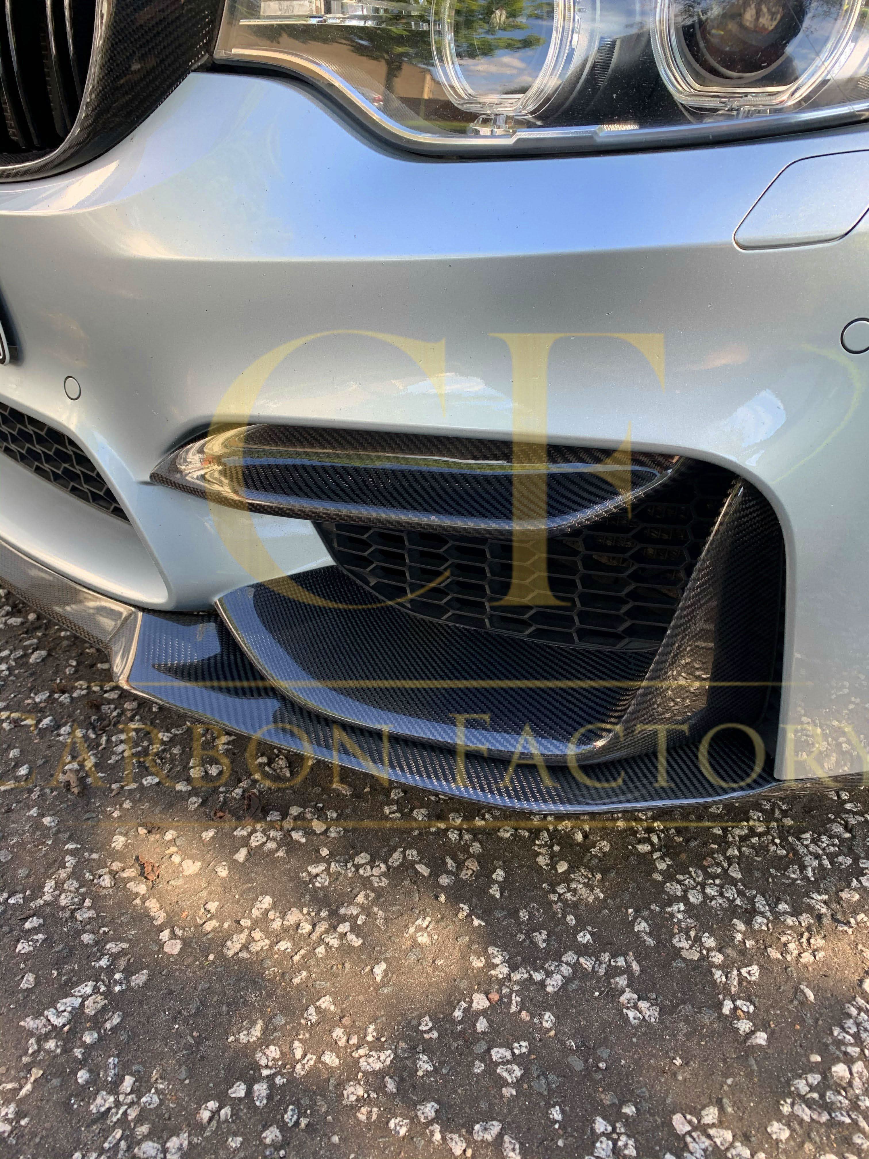 Competition Style Carbon Fibre Front Bumper Trims for BMW F80 M3 F82 F83 M4 14-20