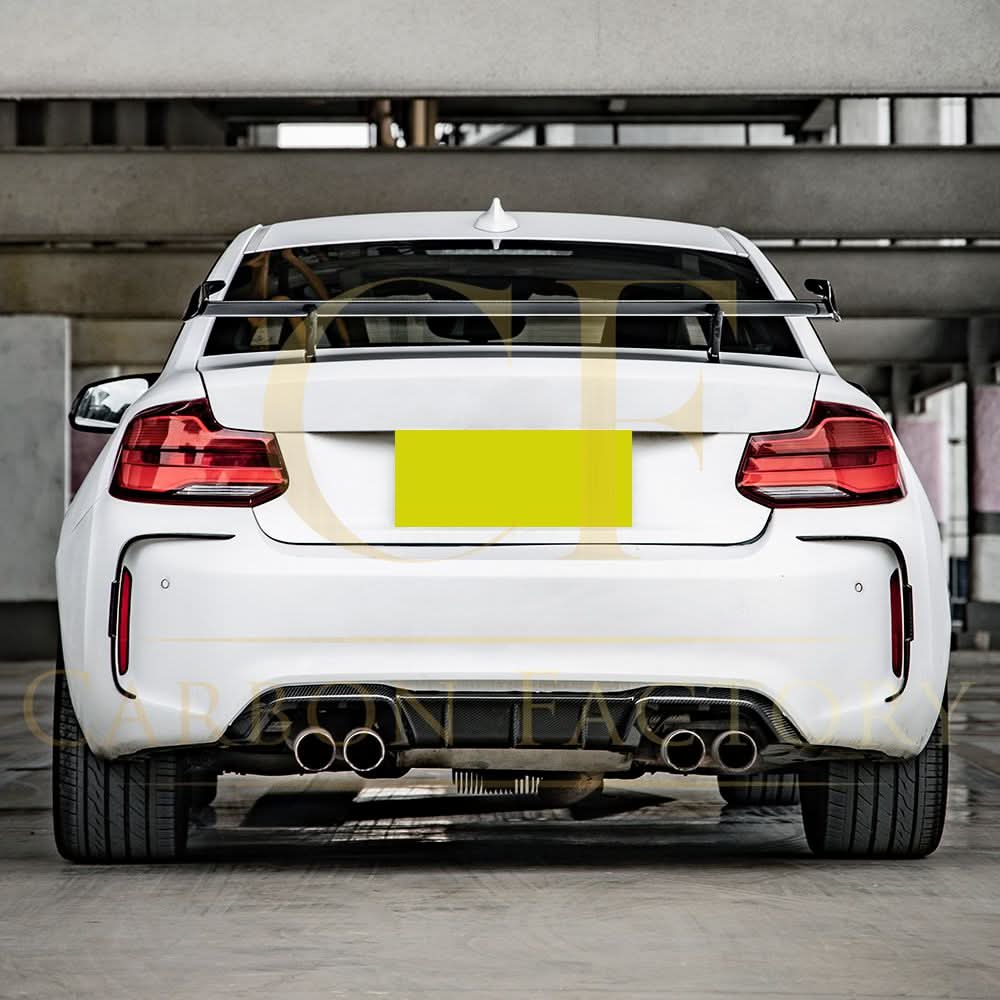 DS Style Pre-Preg Carbon Fibre Rear Bumper Canards for BMW F87 M2 13-21