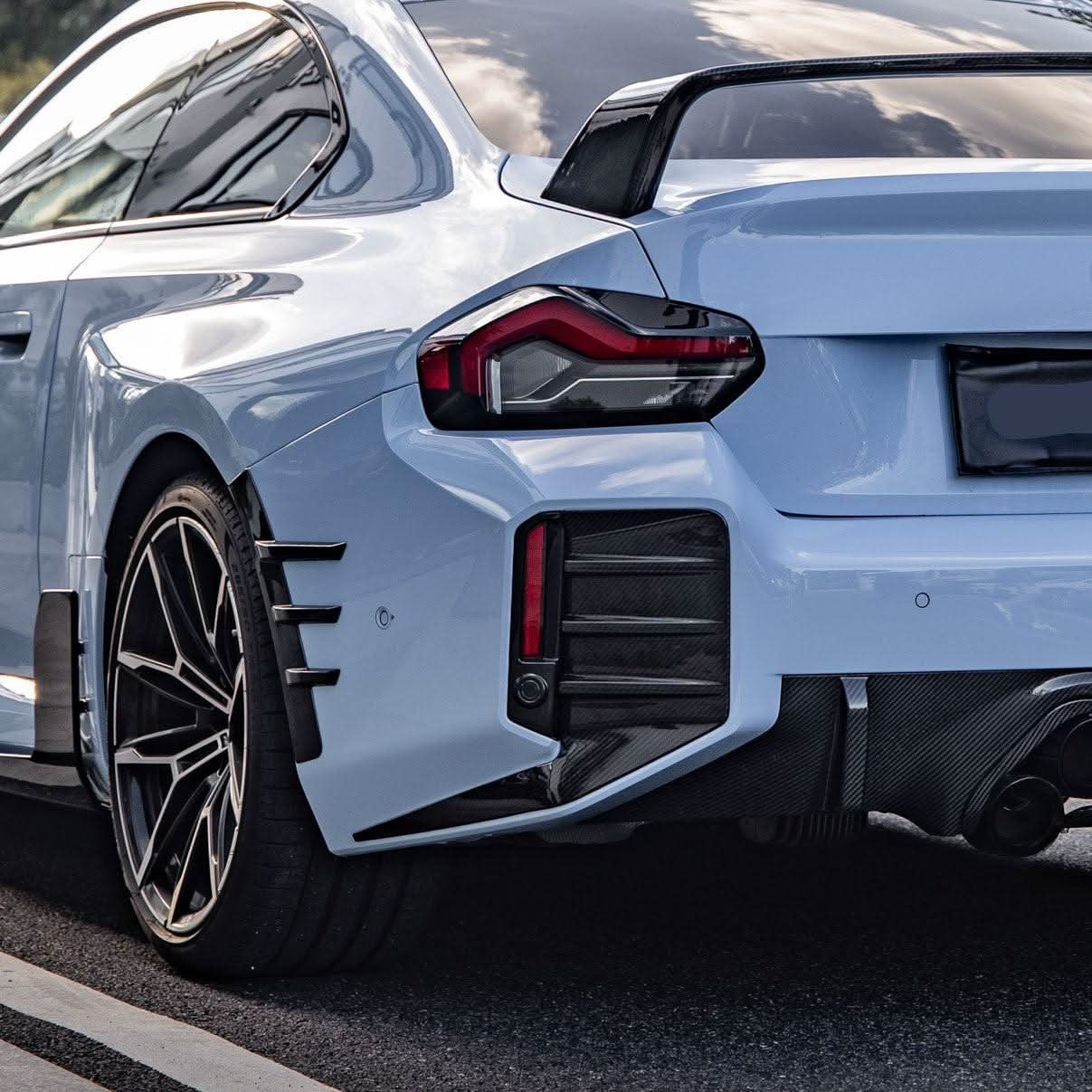 MP Style Pre-Preg Carbon Fibre Rear Bumper Trims for BMW G87 M2 23-Present