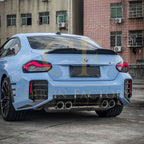 MP Style Pre-Preg Carbon Fibre Rear Bumper Trims for BMW G87 M2 23-Present
