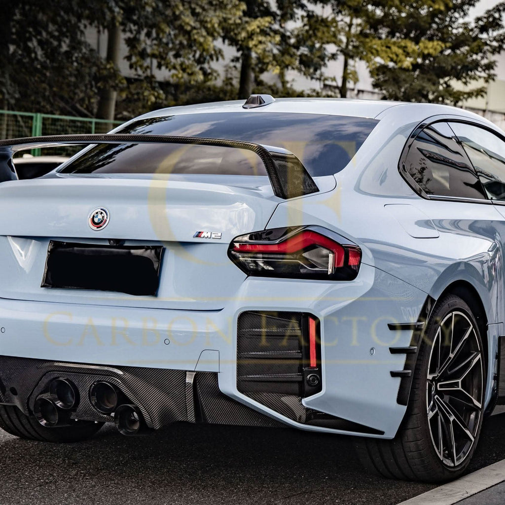 MP Style Pre-Preg Carbon Fibre Rear Bumper Trims for BMW G87 M2 23-Present