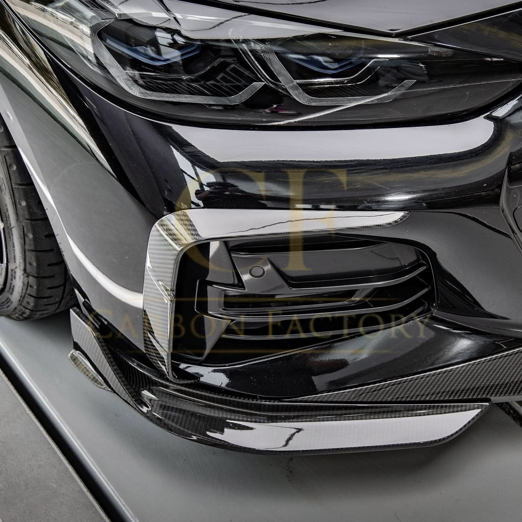 Pre-Preg Carbon Fibre Front Bumper Trims for BMW 4 Series G22 G23 20-Present