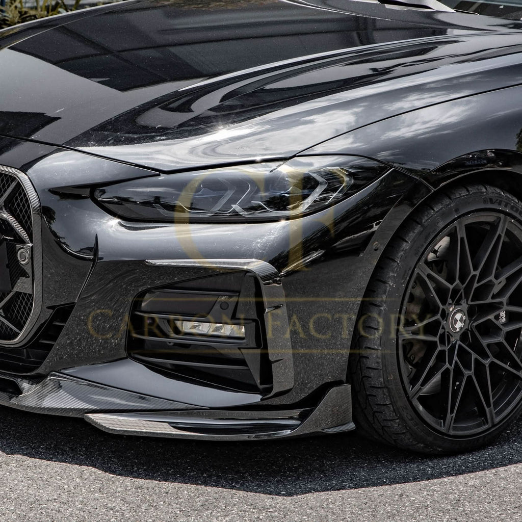 Pre-Preg Carbon Fibre Front Bumper Trims for BMW 4 Series G22 G23 20-Present