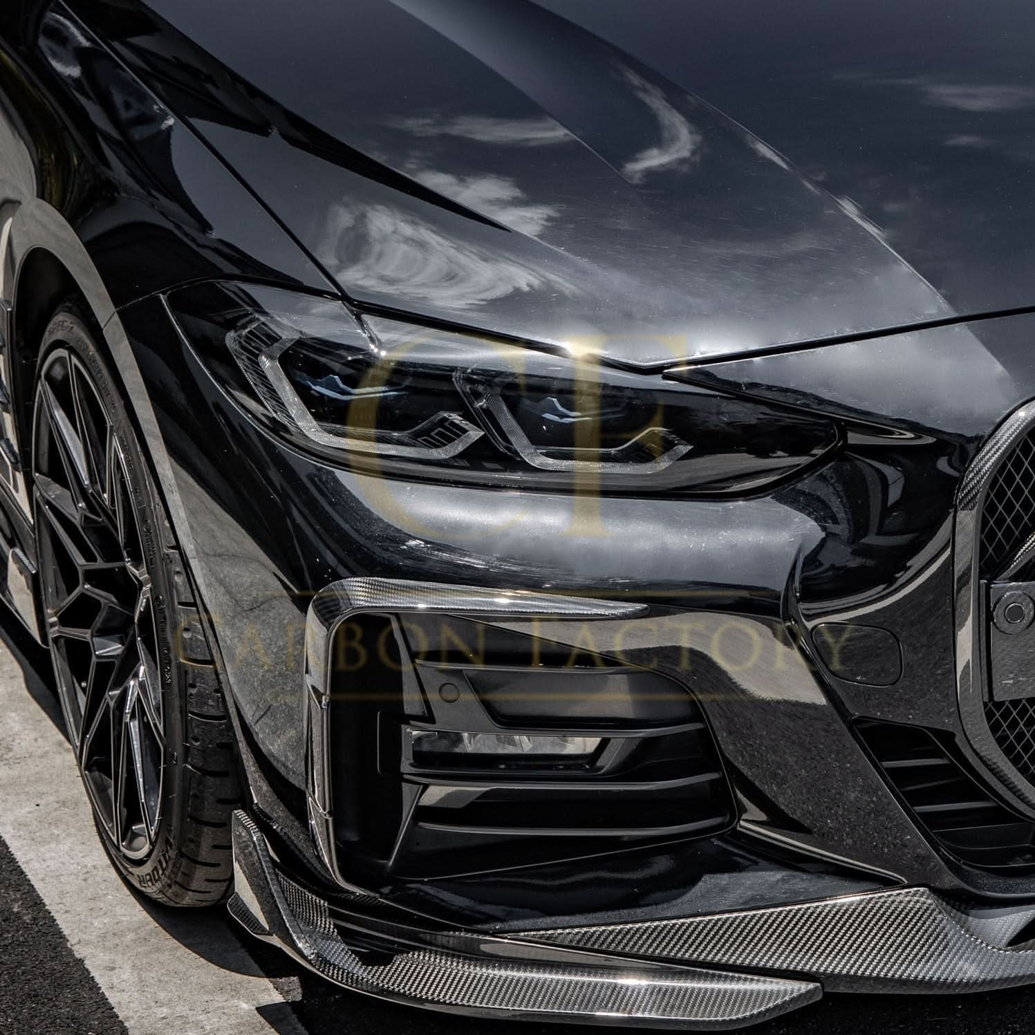 Pre-Preg Carbon Fibre Front Bumper Trims for BMW 4 Series G22 G23 20-Present