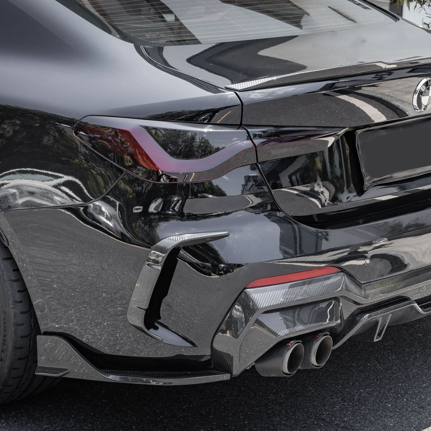 Pre-Preg Carbon Fibre Rear Bumper Trims for BMW 4 Series G22 G23 20-Present