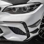 SQ Style Pre-Preg Carbon Fibre Front Bumper Canards for BMW F87 M2 LCI 18-22