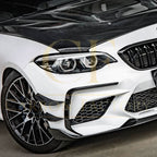 SQ Style Pre-Preg Carbon Fibre Front Bumper Canards for BMW F87 M2 LCI 18-22