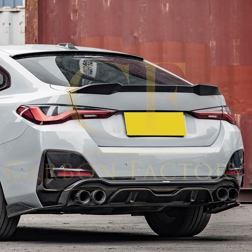 SQ Style Pre-Preg Carbon Fibre Rear Bumper Trims for BMW G26 4 Series Gran Coupe 21-24