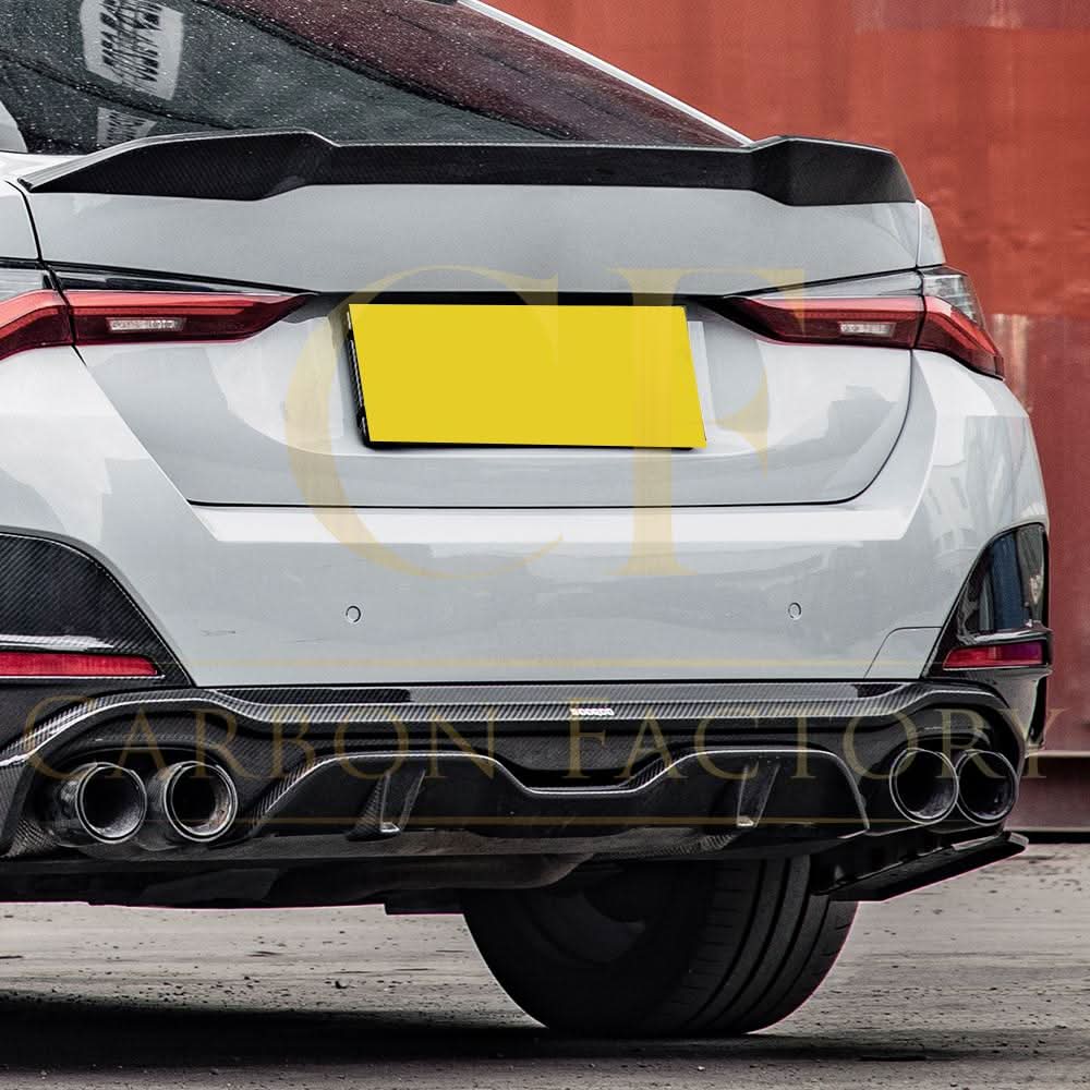 SQ Style Pre-Preg Carbon Fibre Rear Bumper Trims for BMW G26 4 Series Gran Coupe 21-24