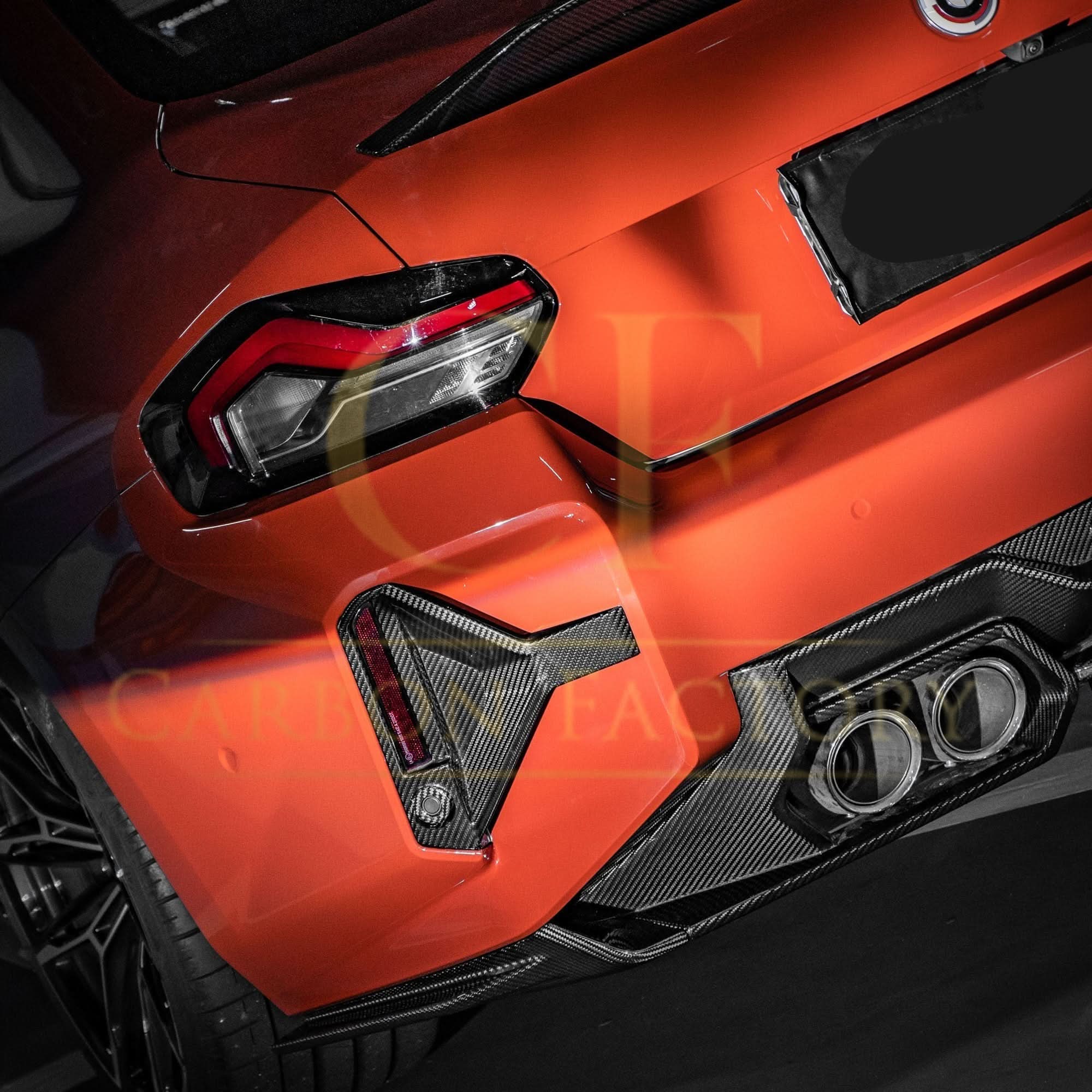 SQ Style Pre-Preg Carbon Fibre Rear Bumper Trims for BMW G87 M2 23-Present