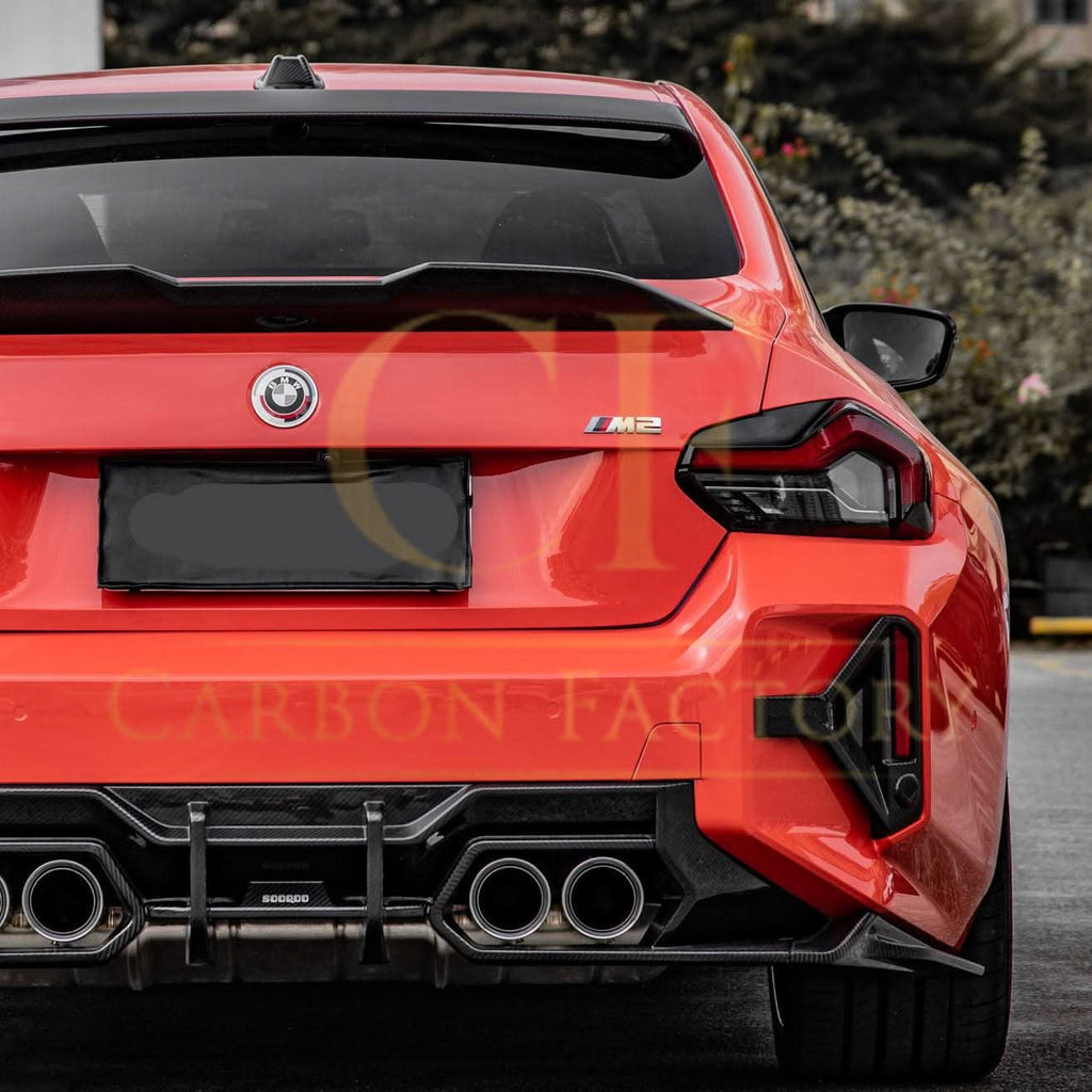 SQ Style Pre-Preg Carbon Fibre Rear Bumper Trims for BMW G87 M2 23-Present