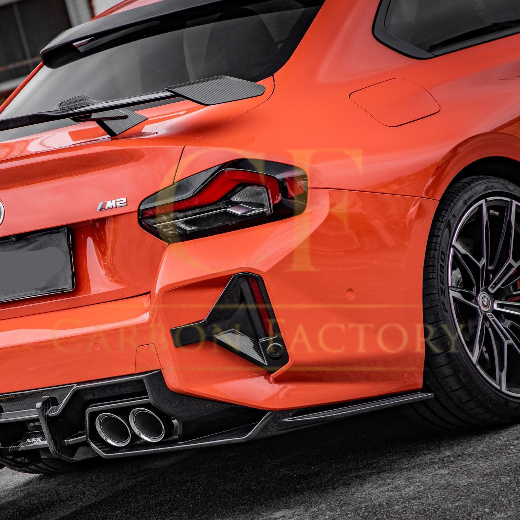 SQ Style Pre-Preg Carbon Fibre Rear Bumper Trims for BMW G87 M2 23-Present