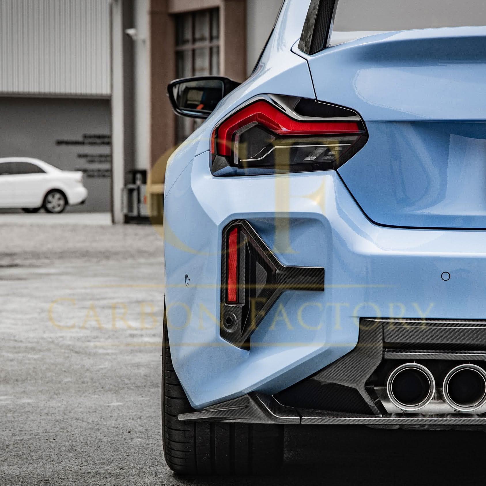 SQ Style Pre-Preg Carbon Fibre Rear Bumper Trims for BMW G87 M2 23-Present
