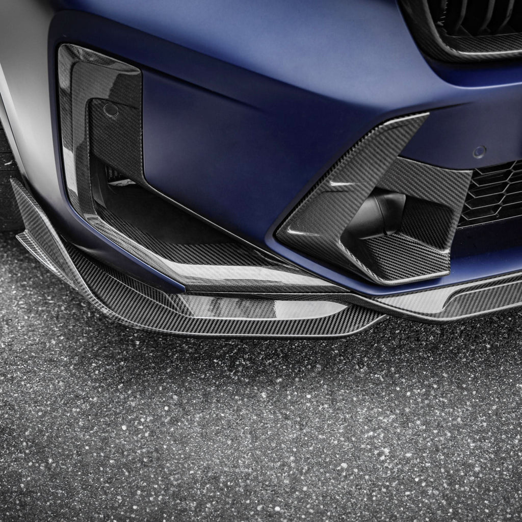 V Style Pre-Preg Carbon Fibre Front Induction Trims for BMW F97 X3M F98 X4M LCI 22-26