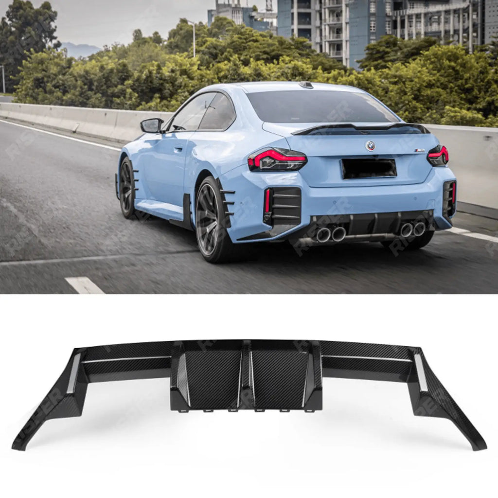 PRE PREG CARBON FIBRE STX STYLE REAR DIFUSER For BMW M2 G87 2023+