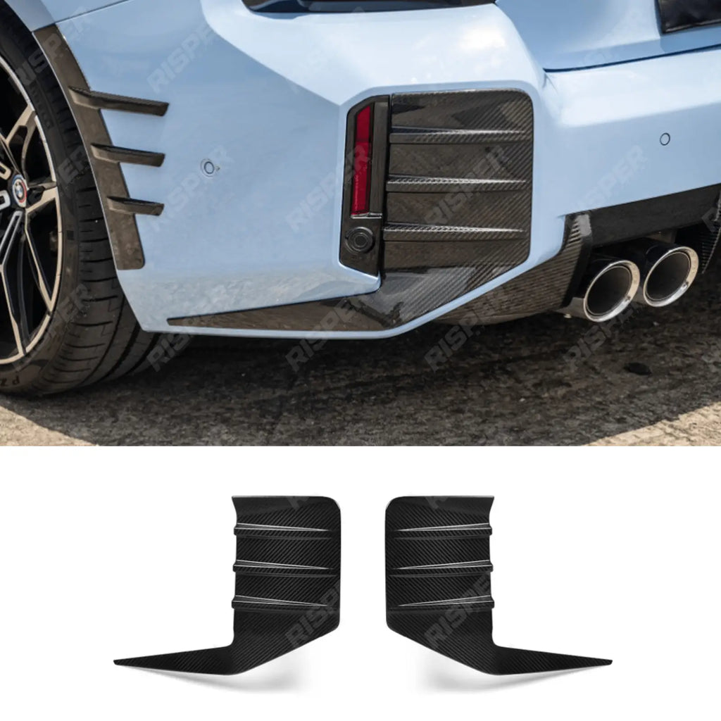 Pre Preg Carbon Fibre Rear Bumper Inserts For BMW M2 G87 2023+