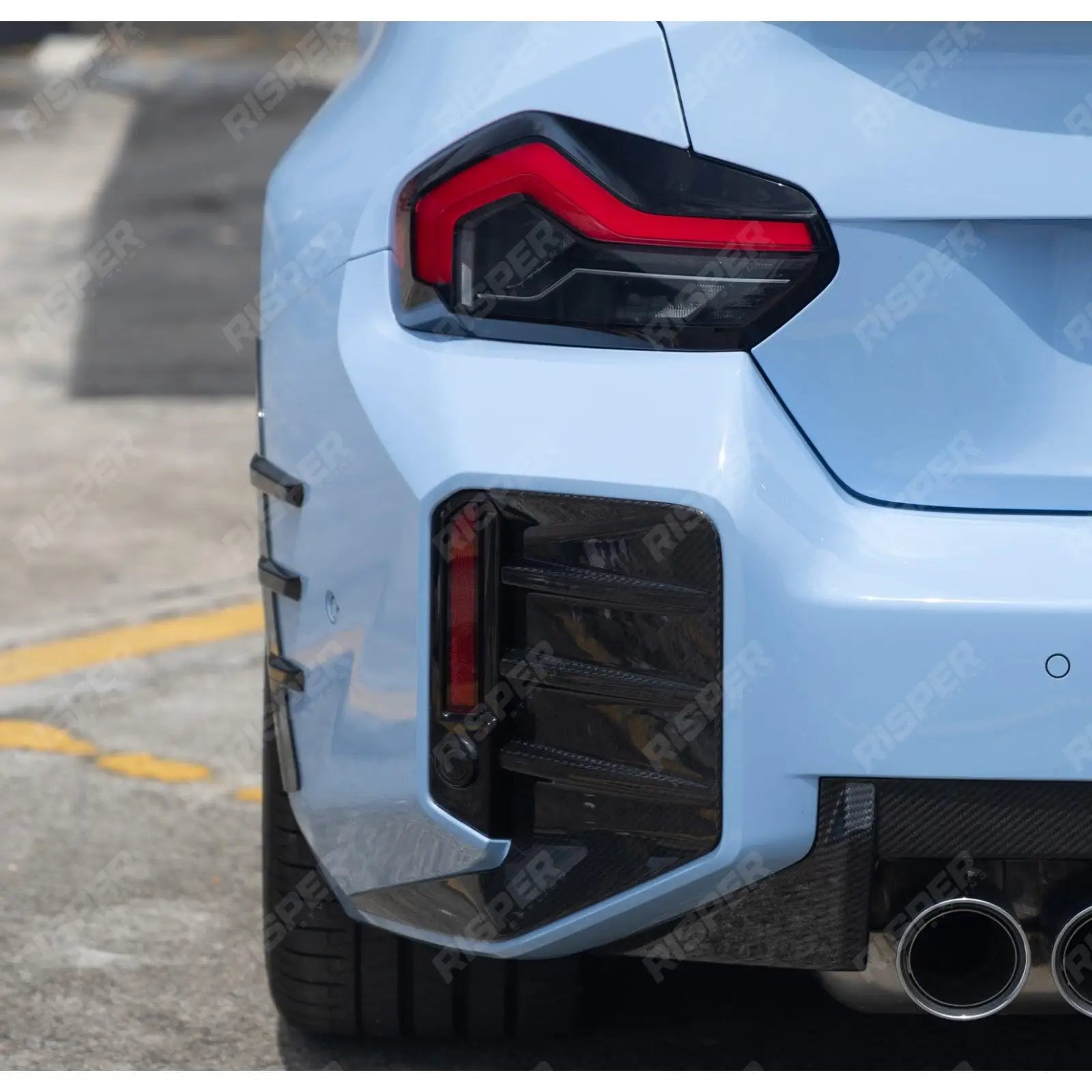 Pre Preg Carbon Fibre Rear Bumper Inserts For BMW M2 G87 2023+