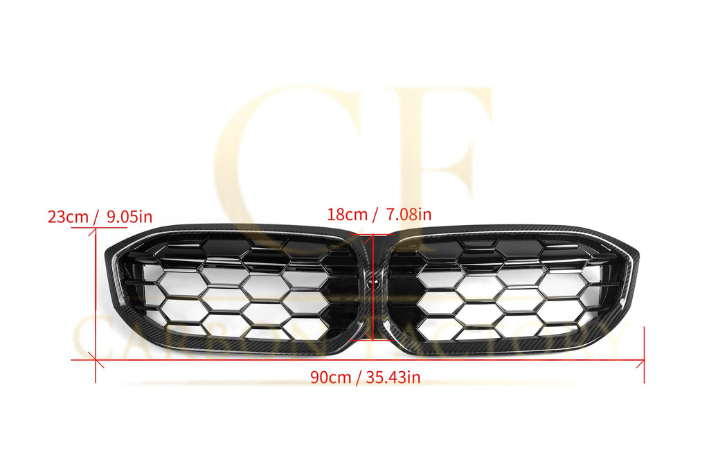 Diamond Style Pre-Preg Carbon Fibre Front Grille for BMW G20 G21 G28 3 Series LCI 22-24