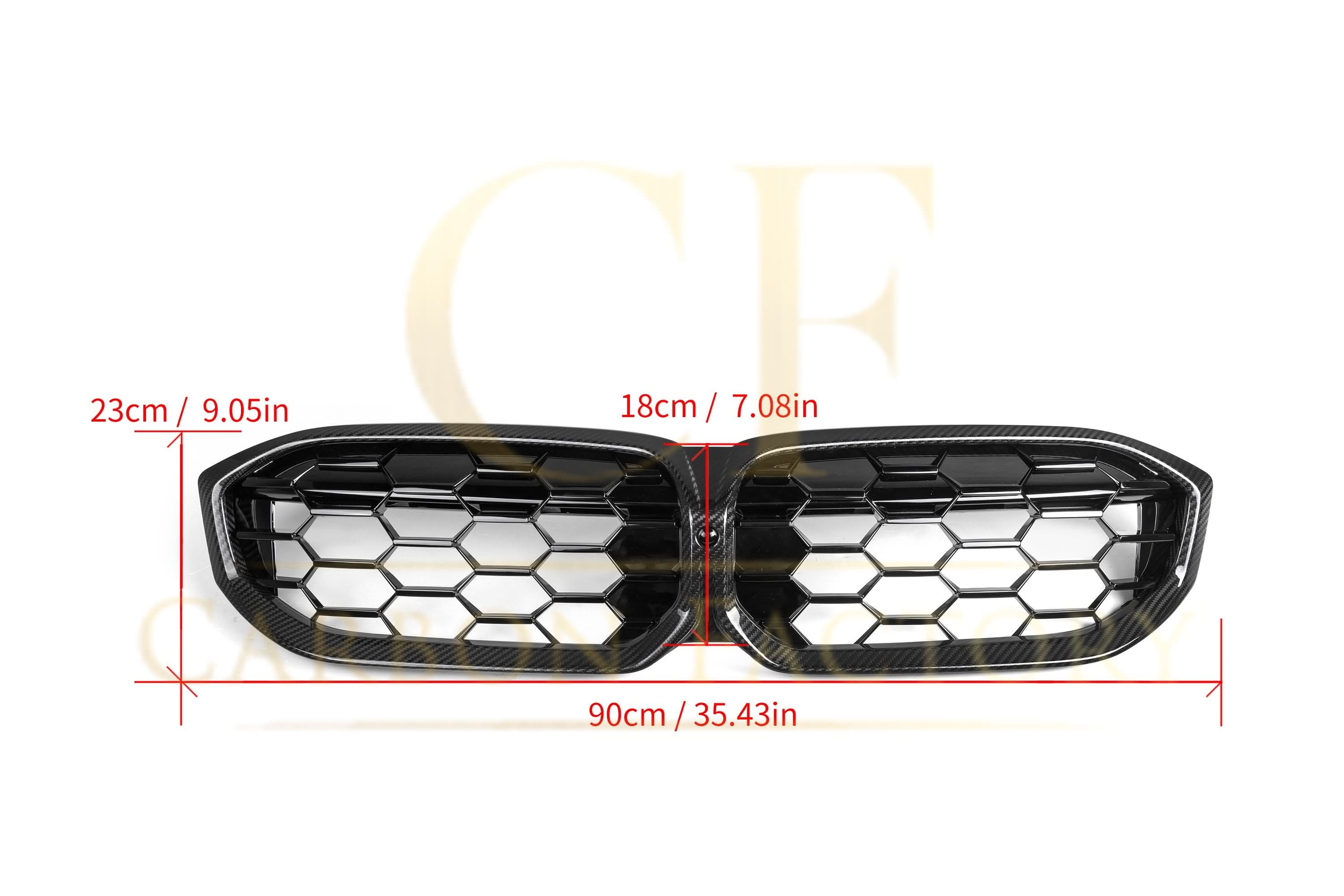 Diamond Style Pre-Preg Carbon Fibre Front Grille for BMW G20 G21 G28 3 Series LCI 22-24