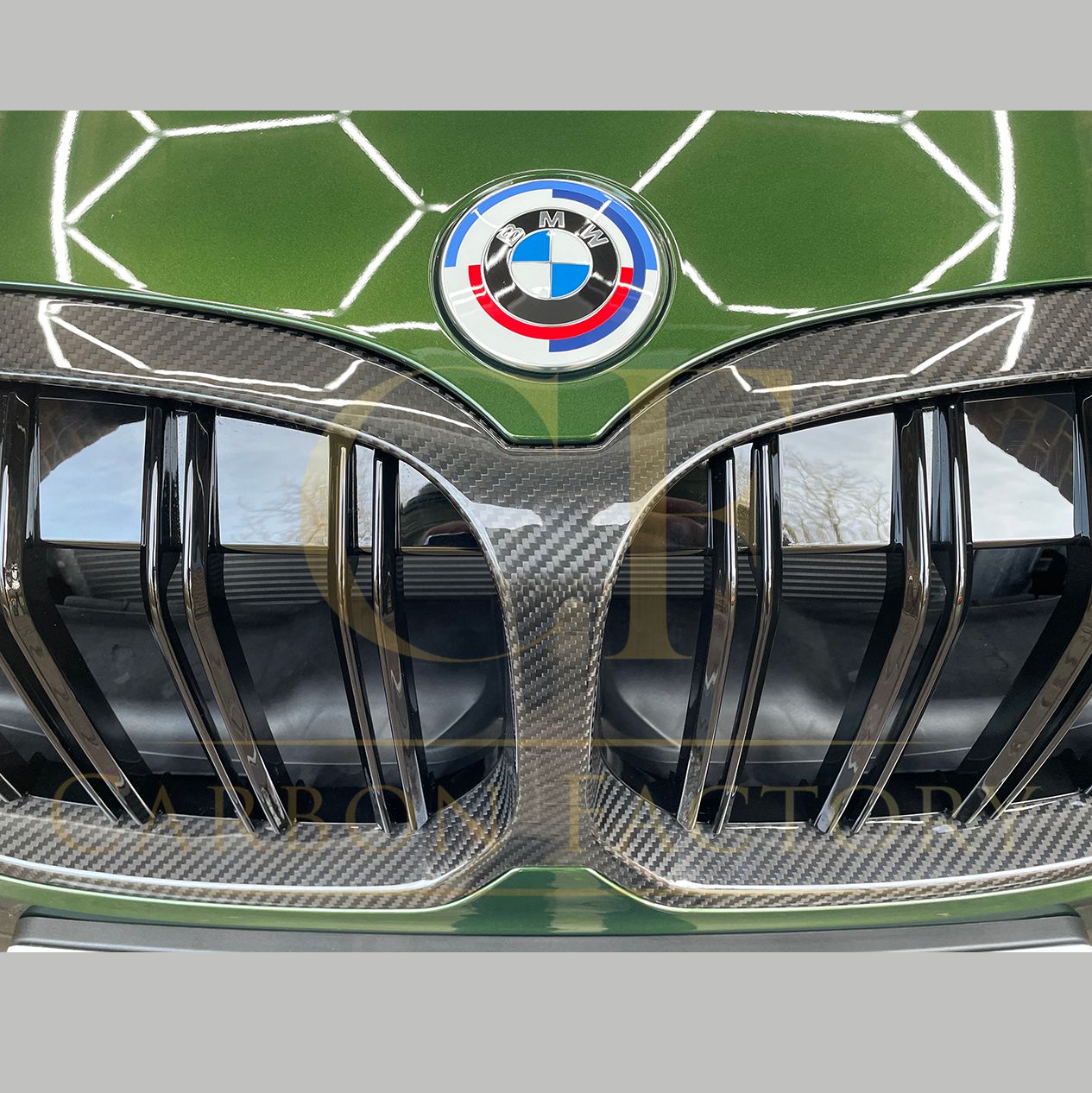 Double Slat Pre-Preg Carbon Fibre Front Grille for BMW F40 1 Series 19-24