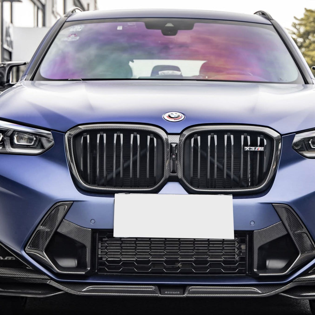 Double Slat Pre-Preg Carbon Fibre Front Grille for BMW F97 X3M F98 X4M LCI 22-26