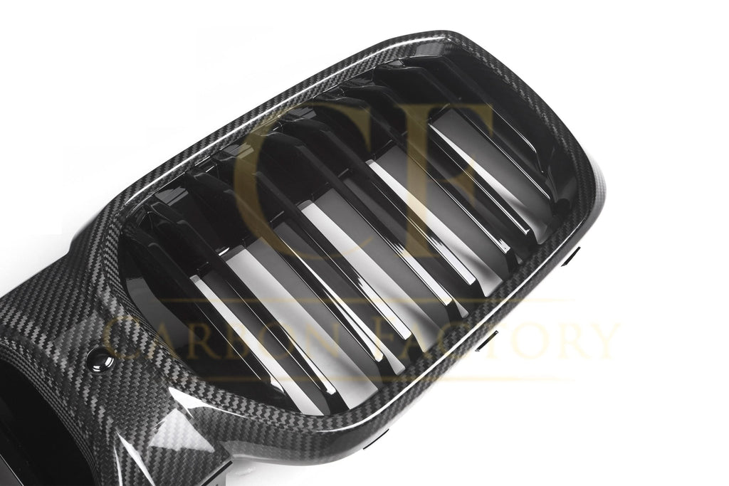 Double Slat Pre-Preg Carbon Fibre Front Grille for BMW G08 IX3 LCI 22-25