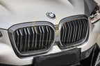 Double Slat Pre-Preg Carbon Fibre Front Grille for BMW G08 IX3 LCI 22-25
