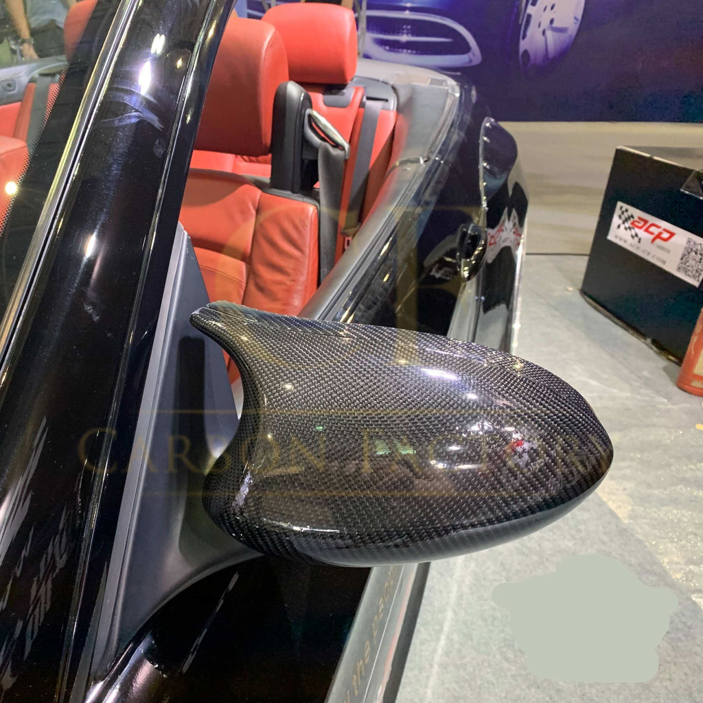 CF Style Pre-Preg Carbon Fibre Replacement Mirror Covers for BMW E81 E82 E87 E88 1 Series E90 E92 E93 3 Series Pre-LCI