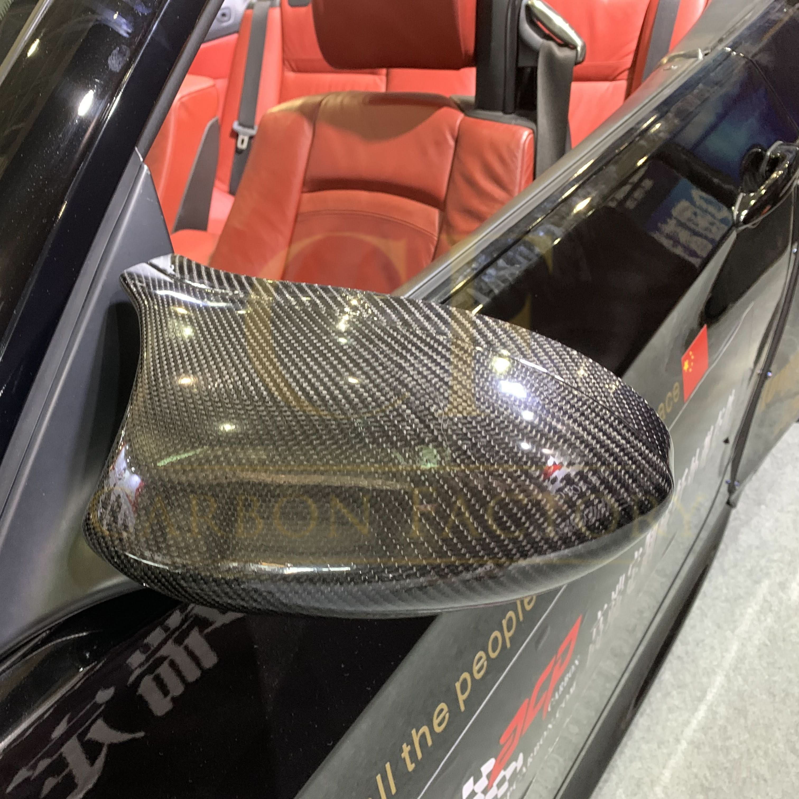 CF Style Pre-Preg Carbon Fibre Replacement Mirror Covers for BMW E81 E82 E87 E88 1 Series E90 E92 E93 3 Series Pre-LCI