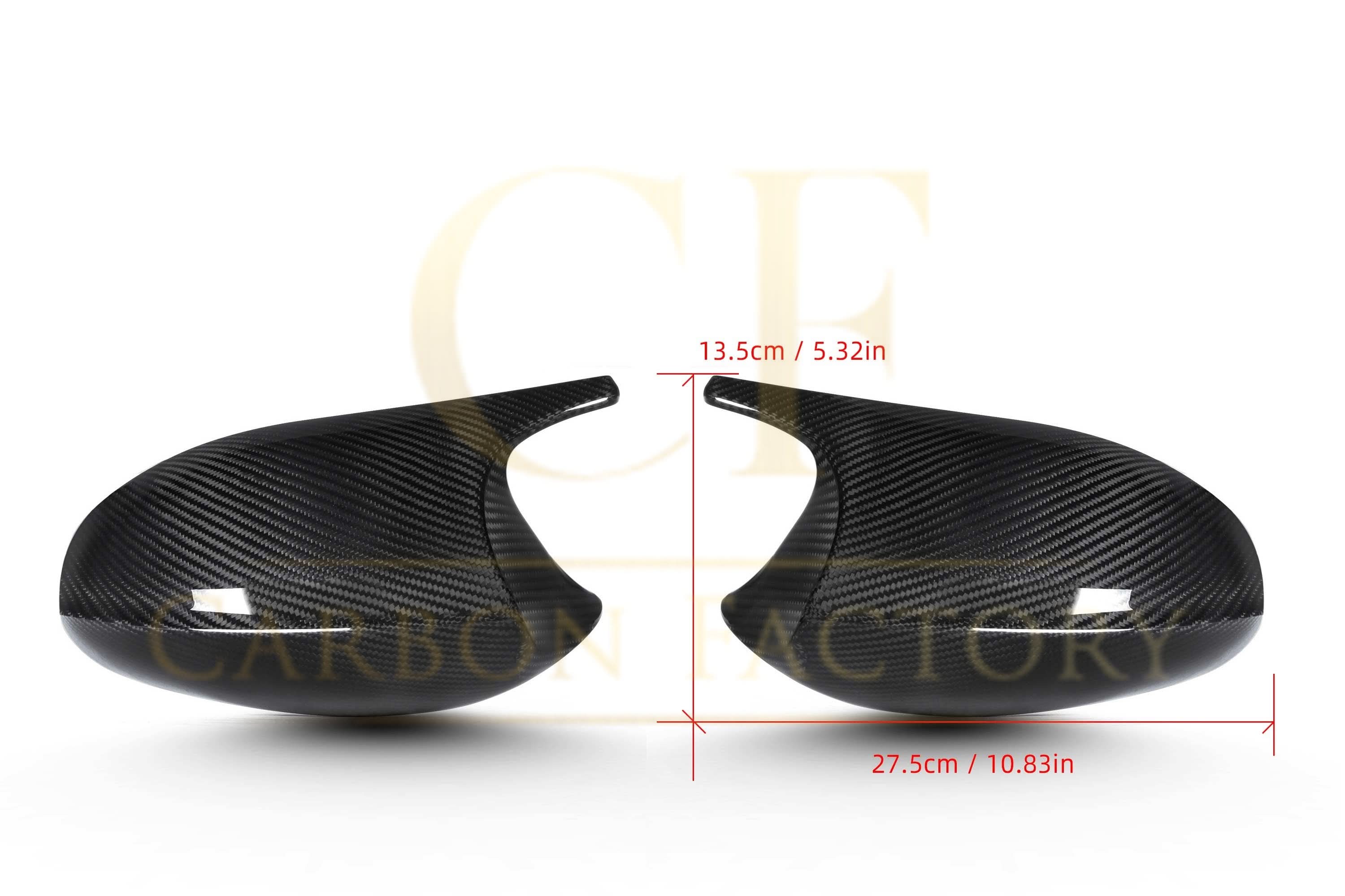 CF Style Pre-Preg Carbon Fibre Replacement Mirror Covers for BMW E81 E82 E87 E88 1 Series E90 E92 E93 3 Series Pre-LCI
