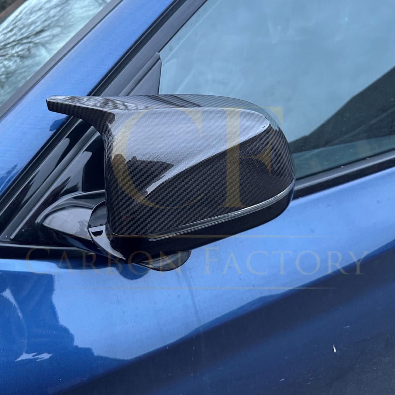 CF Style Pre-Preg Carbon Fibre Replacement Mirror Covers for BMW G01 X3 G08 IX3 19-25