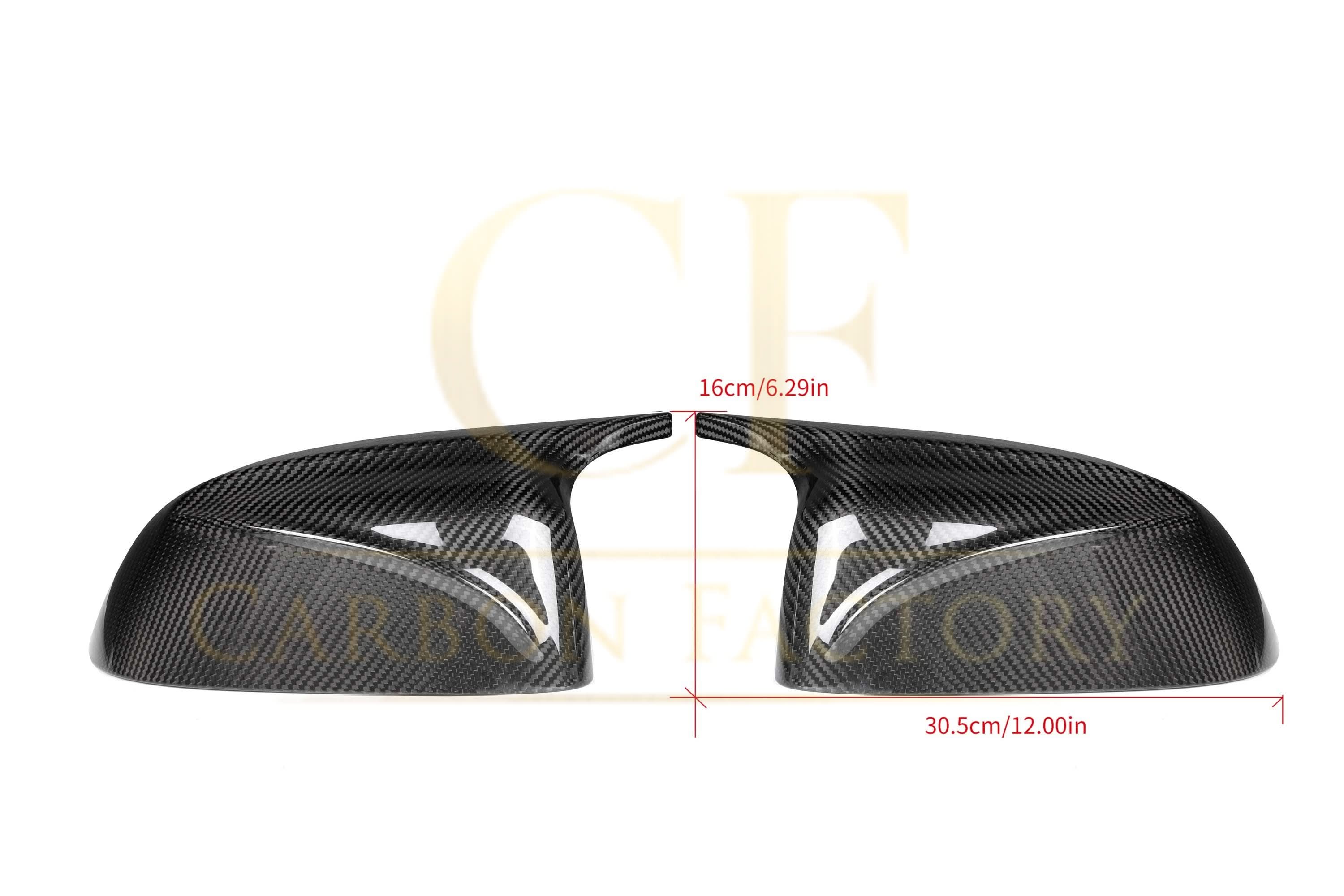 CF Style Pre-Preg Carbon Fibre Replacement Mirror Covers for BMW G02 X4 G05 X5 19-25