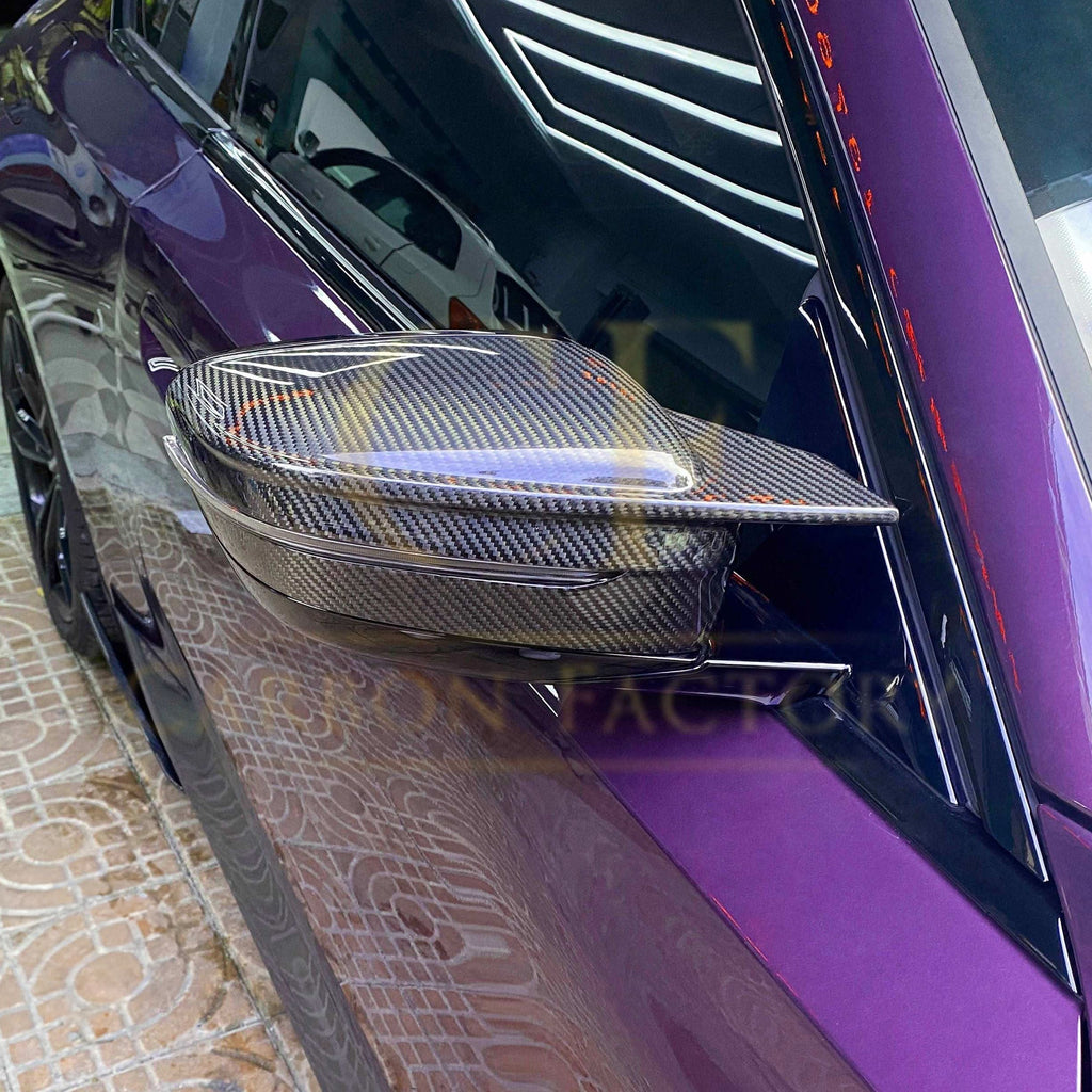 CF Style Pre-Preg Carbon Fibre Replacement Mirror Covers for BMW G11 G12 7 Series LHD 15-22