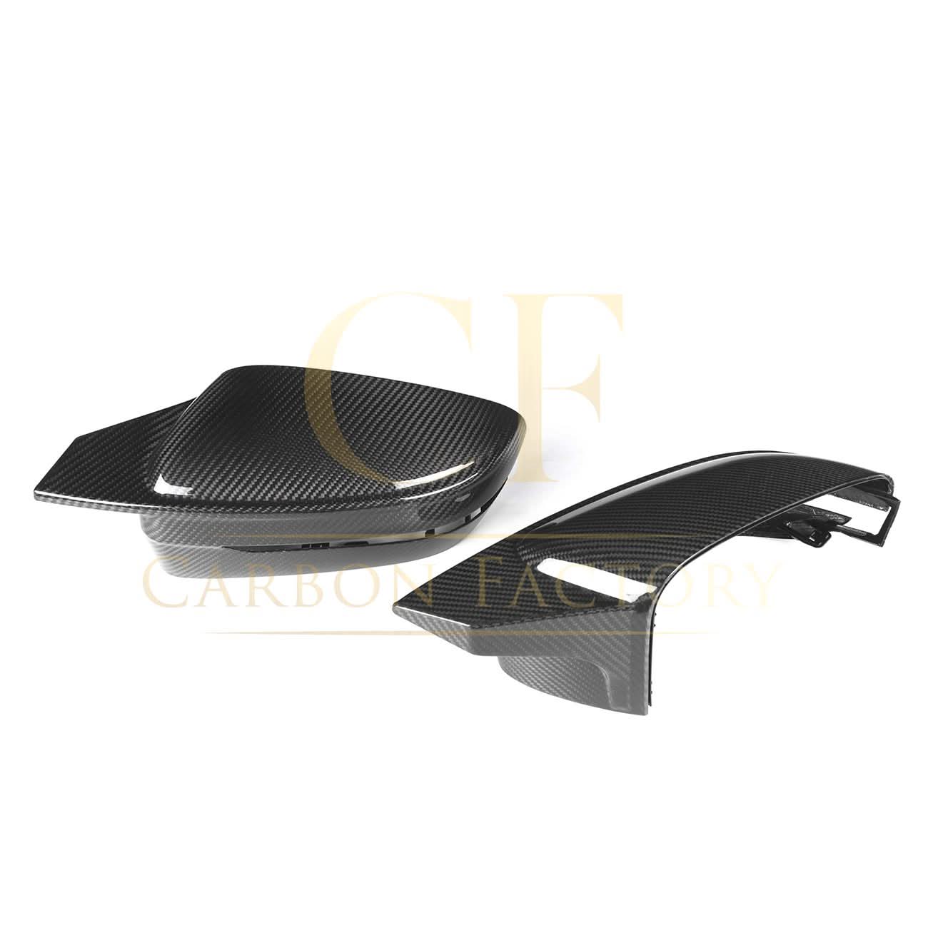 CF Style Pre-Preg Carbon Fibre Replacement Mirror Covers for BMW G14 G15 G16 8 Series LHD 15-22