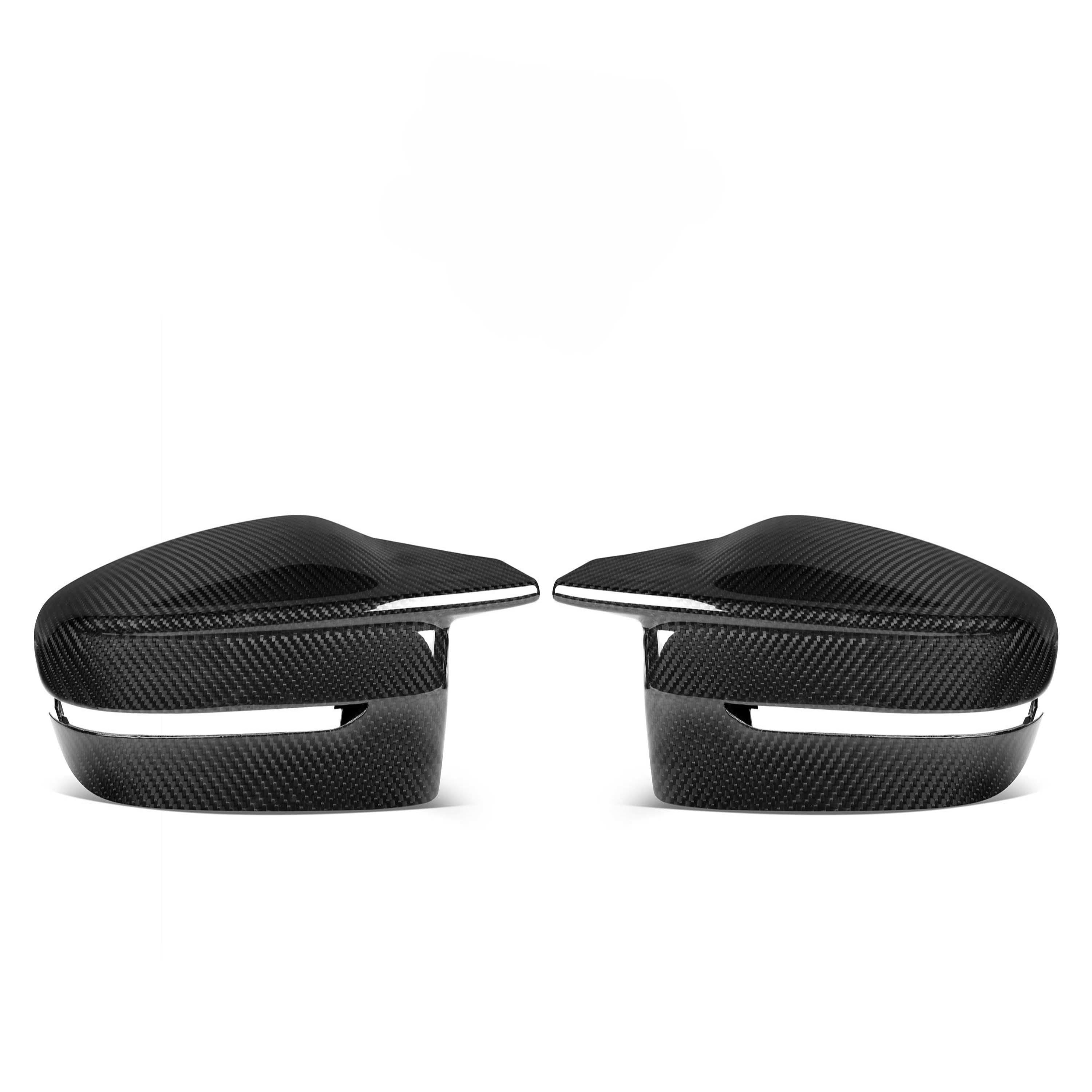 CF Style Pre-Preg Carbon Fibre Replacement Mirror Covers for BMW G14 G15 G16 8 Series RHD 15-22