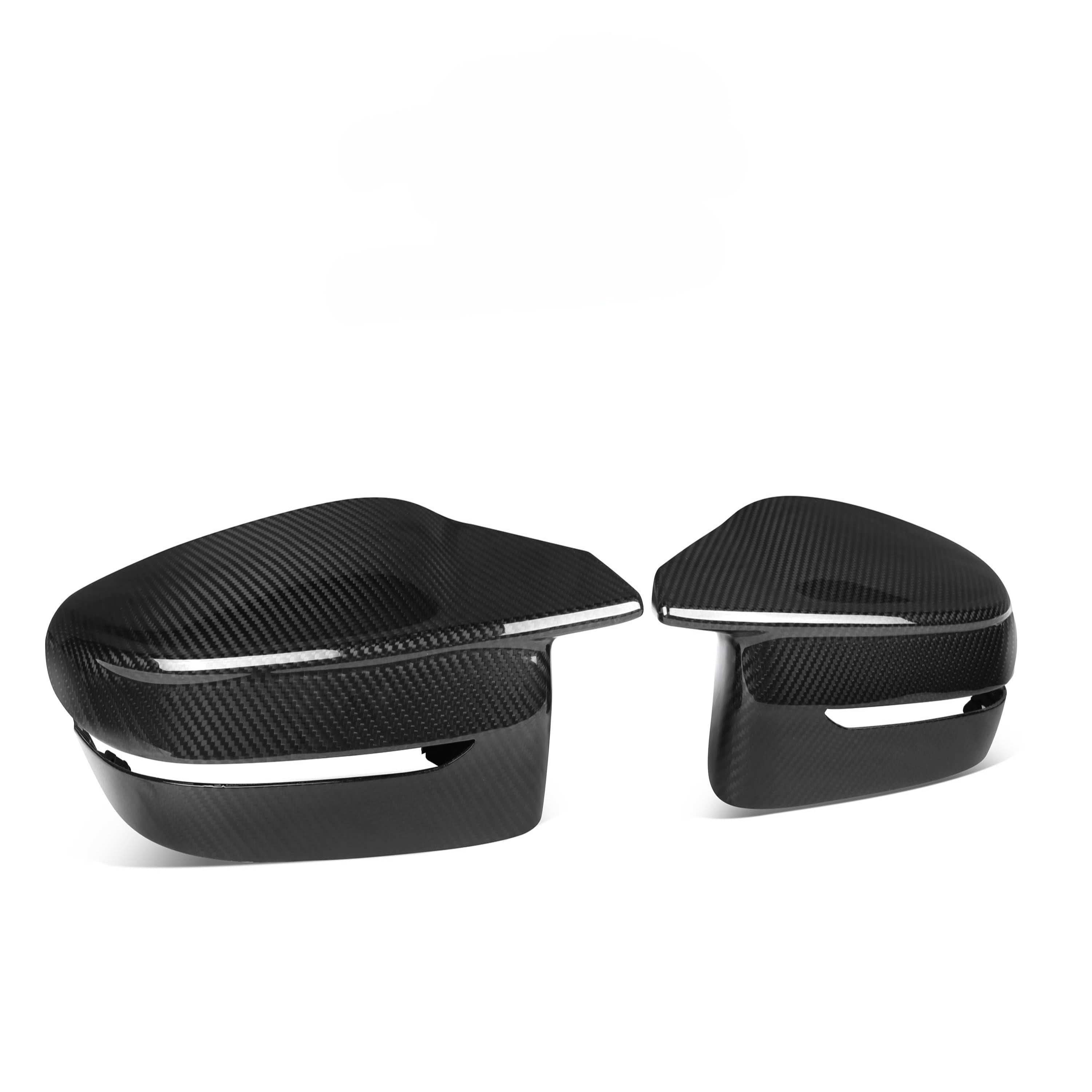 CF Style Pre-Preg Carbon Fibre Replacement Mirror Covers for BMW G14 G15 G16 8 Series RHD 15-22