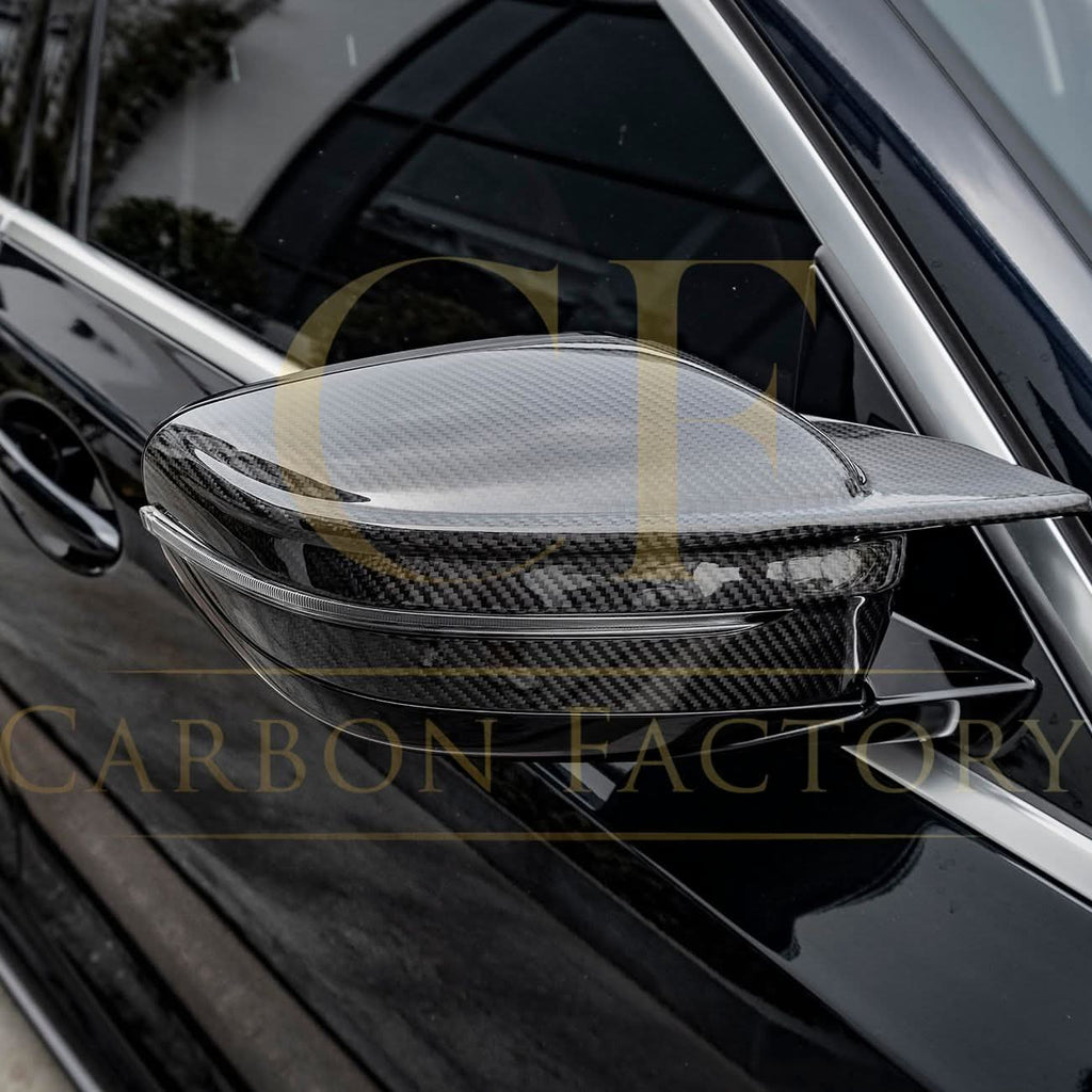 CF Style Pre-Preg Carbon Fibre Replacement Mirror Covers for BMW G20 G21 3 Series LHD 20-25