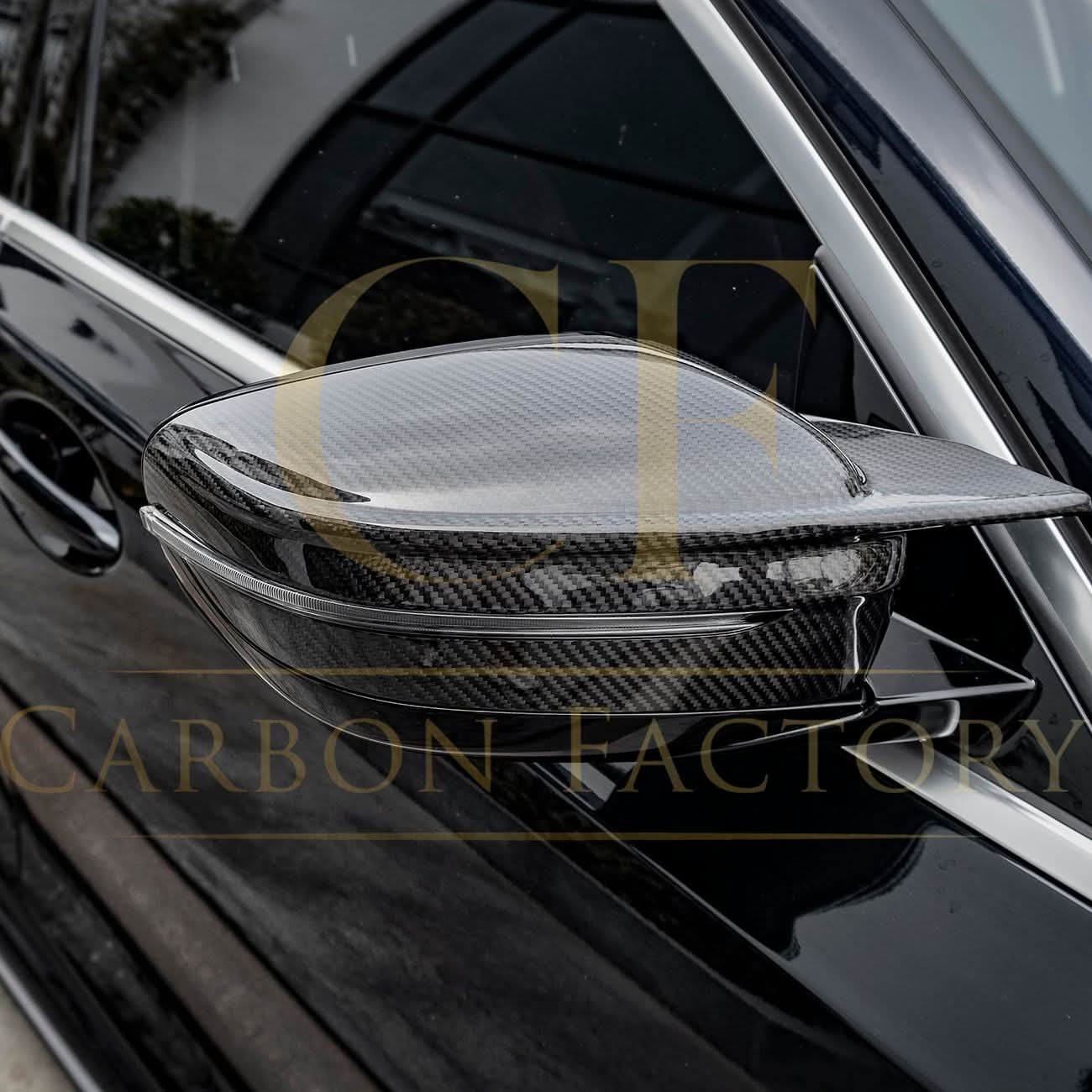 CF Style Pre-Preg Carbon Fibre Replacement Mirror Covers for BMW G20 G21 3 Series LHD 20-25