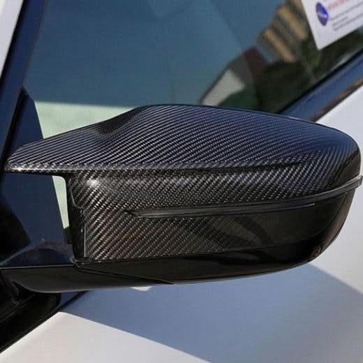 CF Style Pre-Preg Carbon Fibre Replacement Mirror Covers for BMW G22 G23 G26 4 Series i4 RHD 20-25