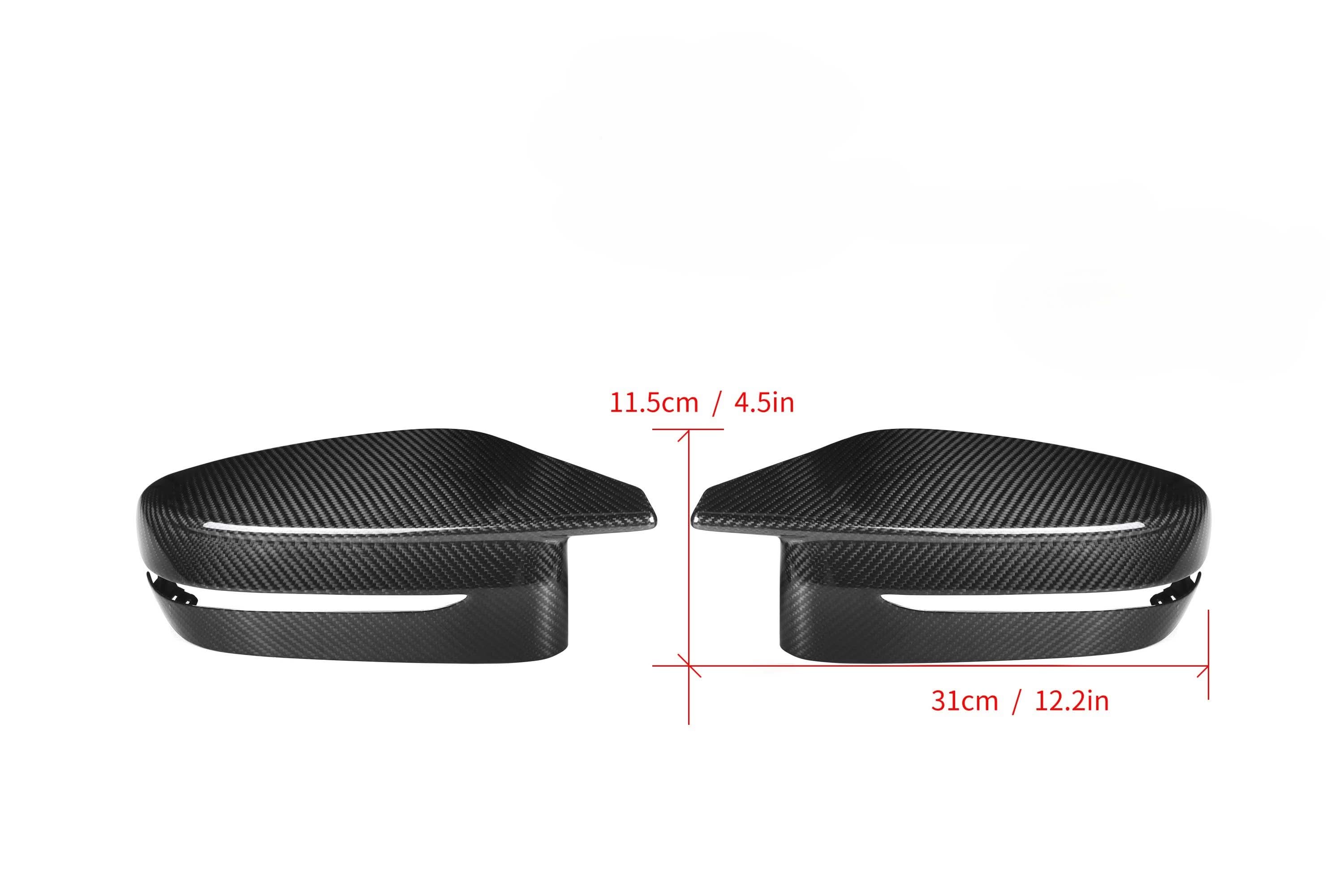 CF Style Pre-Preg Carbon Fibre Replacement Mirror Covers for BMW G30 G31 5 Series RHD 15-22