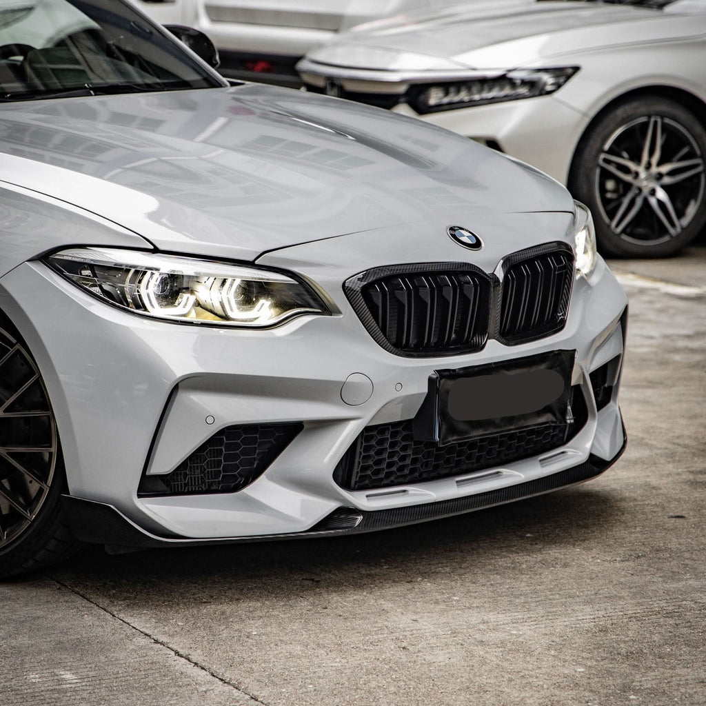 CF Style Pre-Preg Carbon Fibre Front Splitter for BMW F87 M2C 19-22