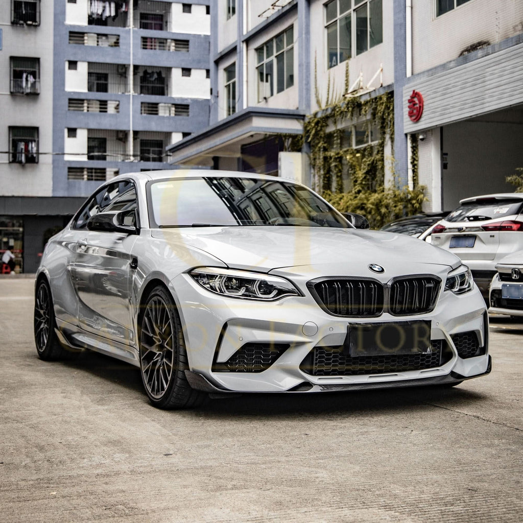 CF Style Pre-Preg Carbon Fibre Front Splitter for BMW F87 M2C 19-22