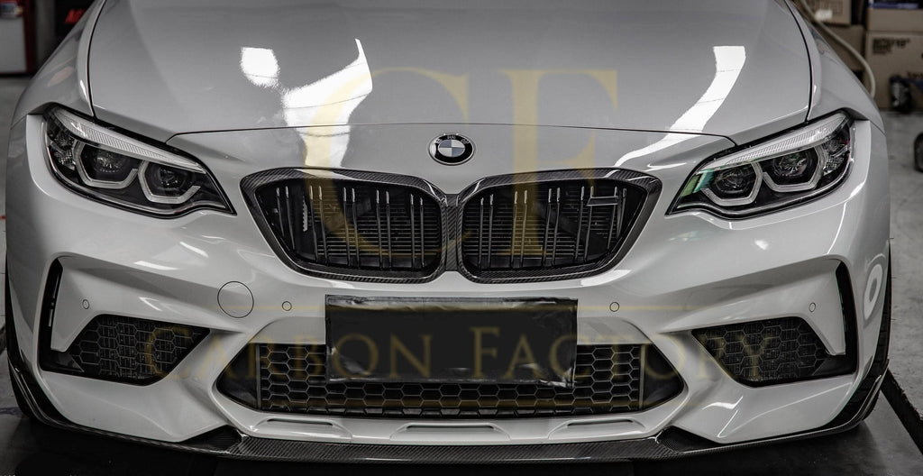 CF Style Pre-Preg Carbon Fibre Front Splitter for BMW F87 M2C 19-22